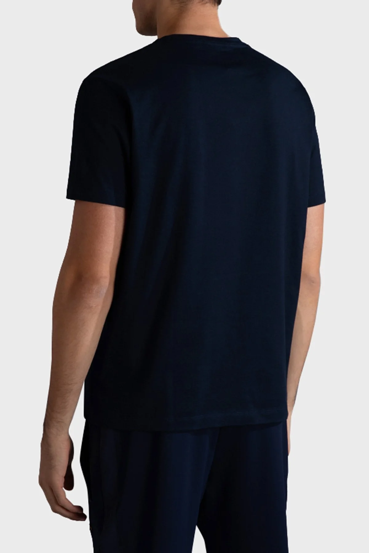 Paul & Shark Baskılı % 100 Pamuk Regular Fit Bisiklet Yaka Erkek T Shirt 24411133 013 LACİVERT - 2