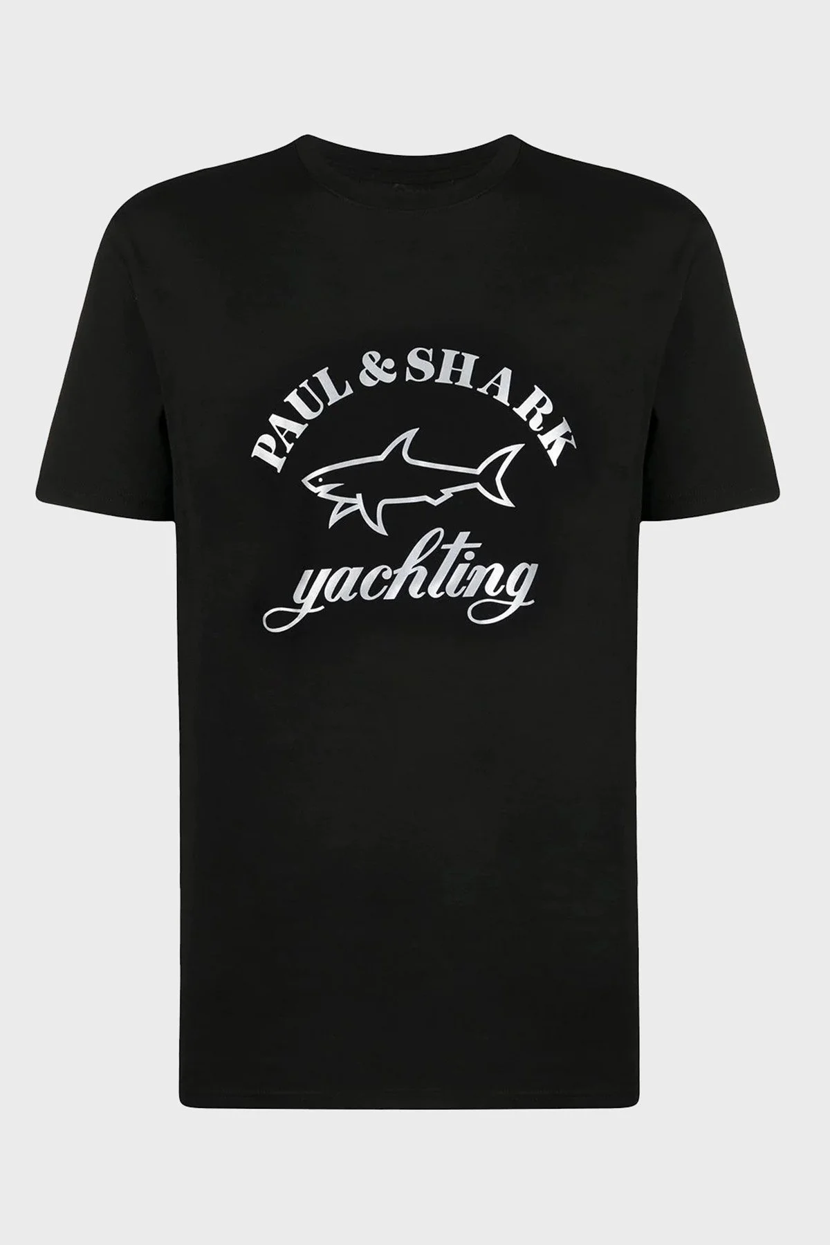 Paul & Shark Baskılı Bisiklet Yaka % 100 Pamuk Regular Fit Erkek T Shirt 11311628 011 SİYAH - 4