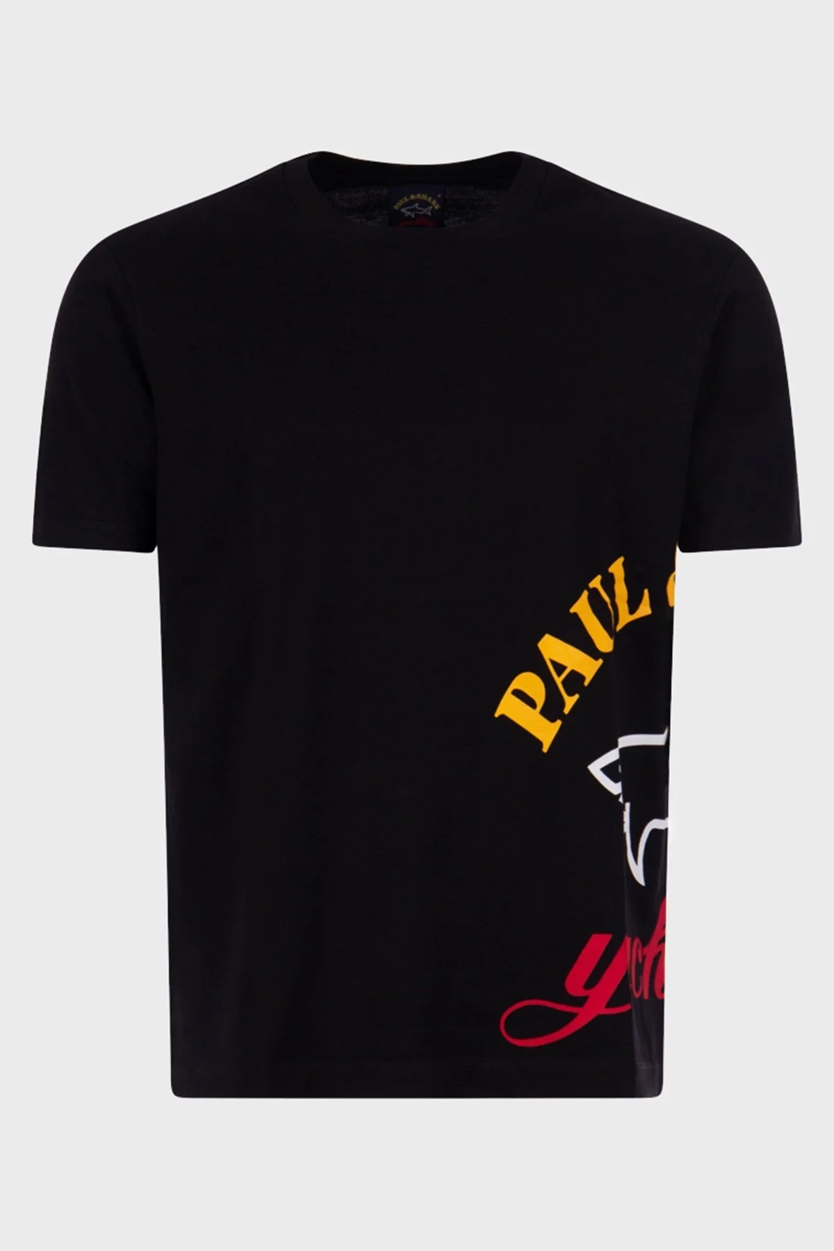 Paul & Shark Baskılı Bisiklet Yaka % 100 Pamuk Regular Fit Erkek T Shirt 22411021 011 SİYAH - 1