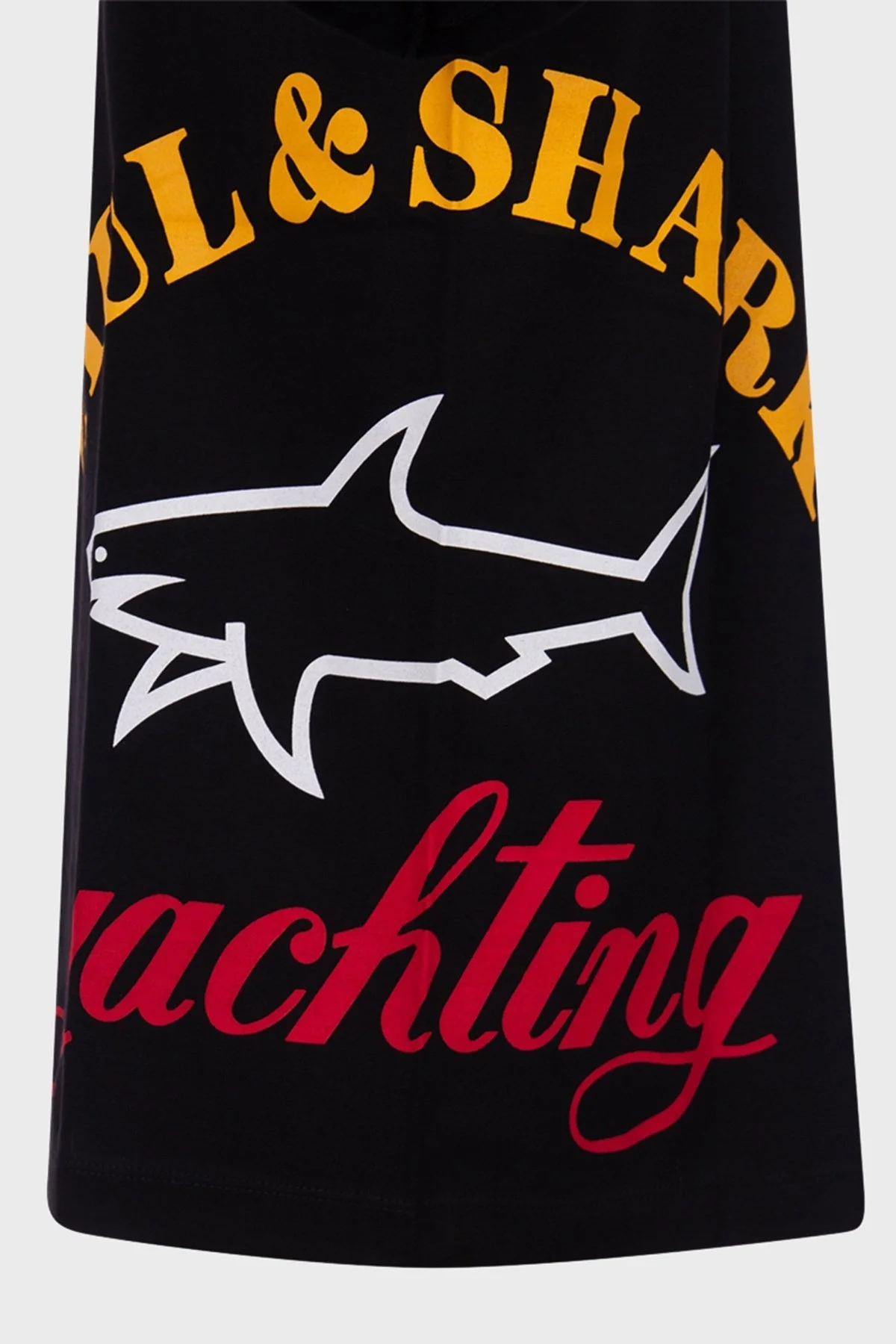 Paul & Shark Baskılı Bisiklet Yaka % 100 Pamuk Regular Fit Erkek T Shirt 22411021 011 SİYAH - 3