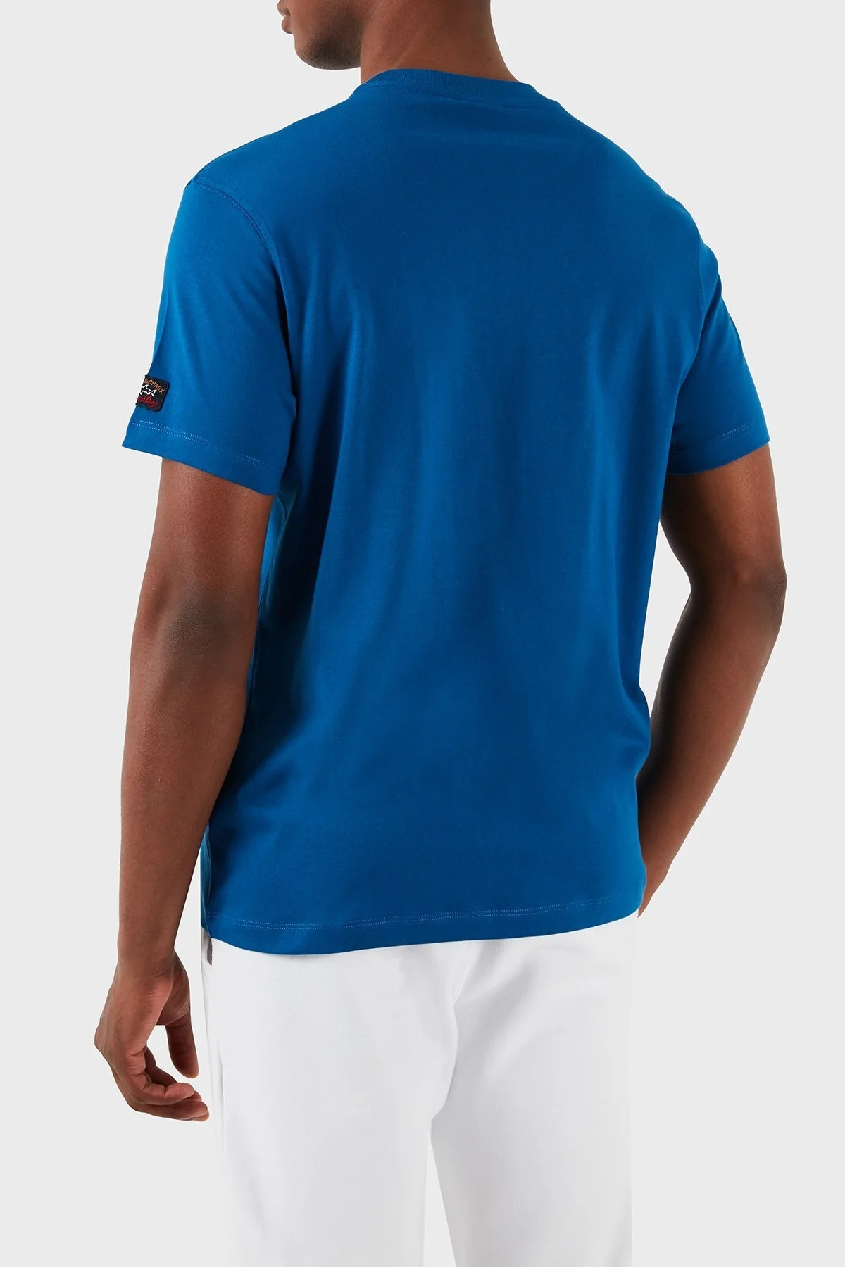 Paul & Shark Baskılı Bisiklet Yaka % 100 Pamuk Regular Fit Erkek T Shirt 23411025 726 MAVİ - 2