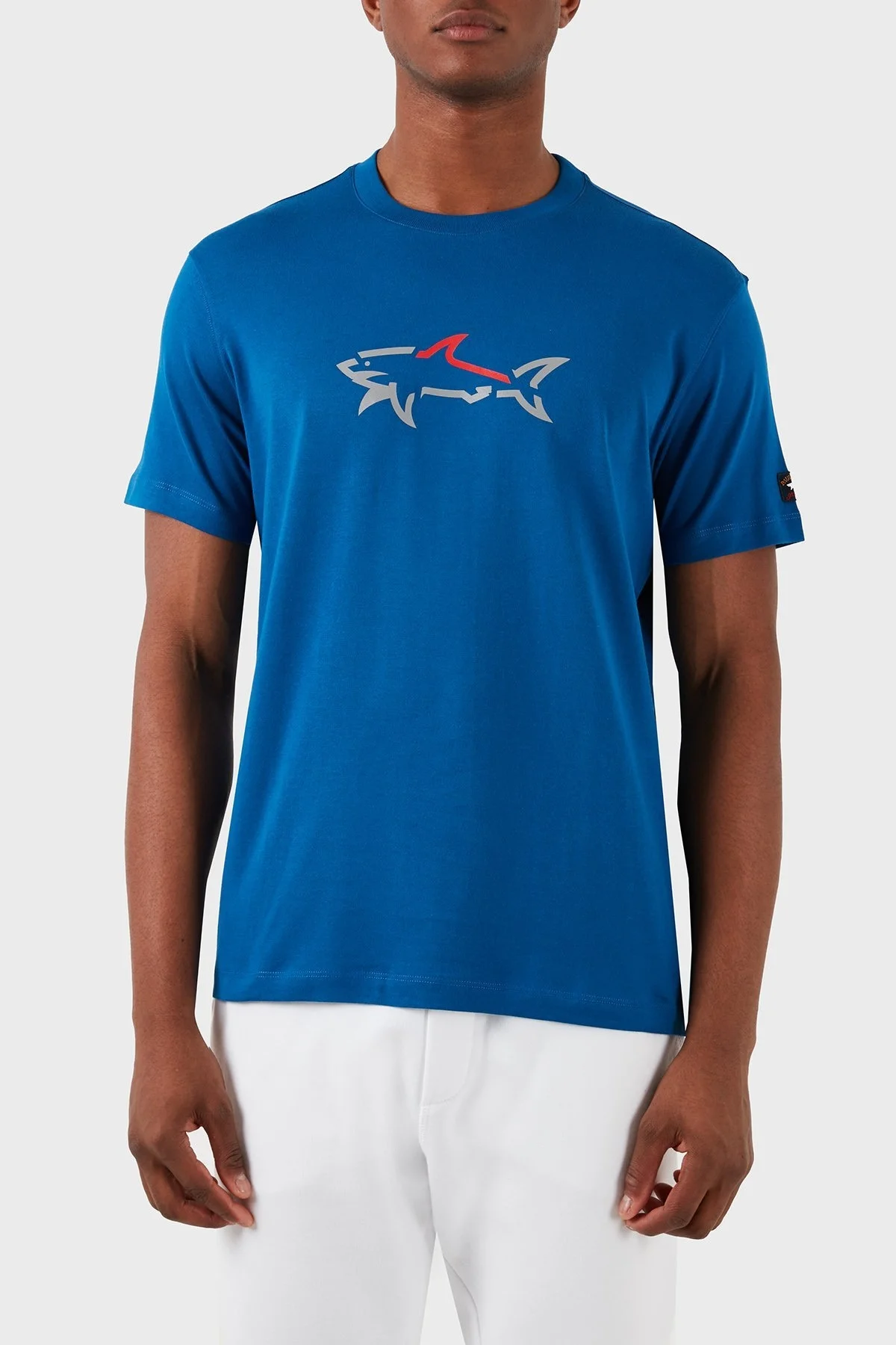 Paul & Shark Baskılı Bisiklet Yaka % 100 Pamuk Regular Fit Erkek T Shirt 23411025 726 MAVİ - 6