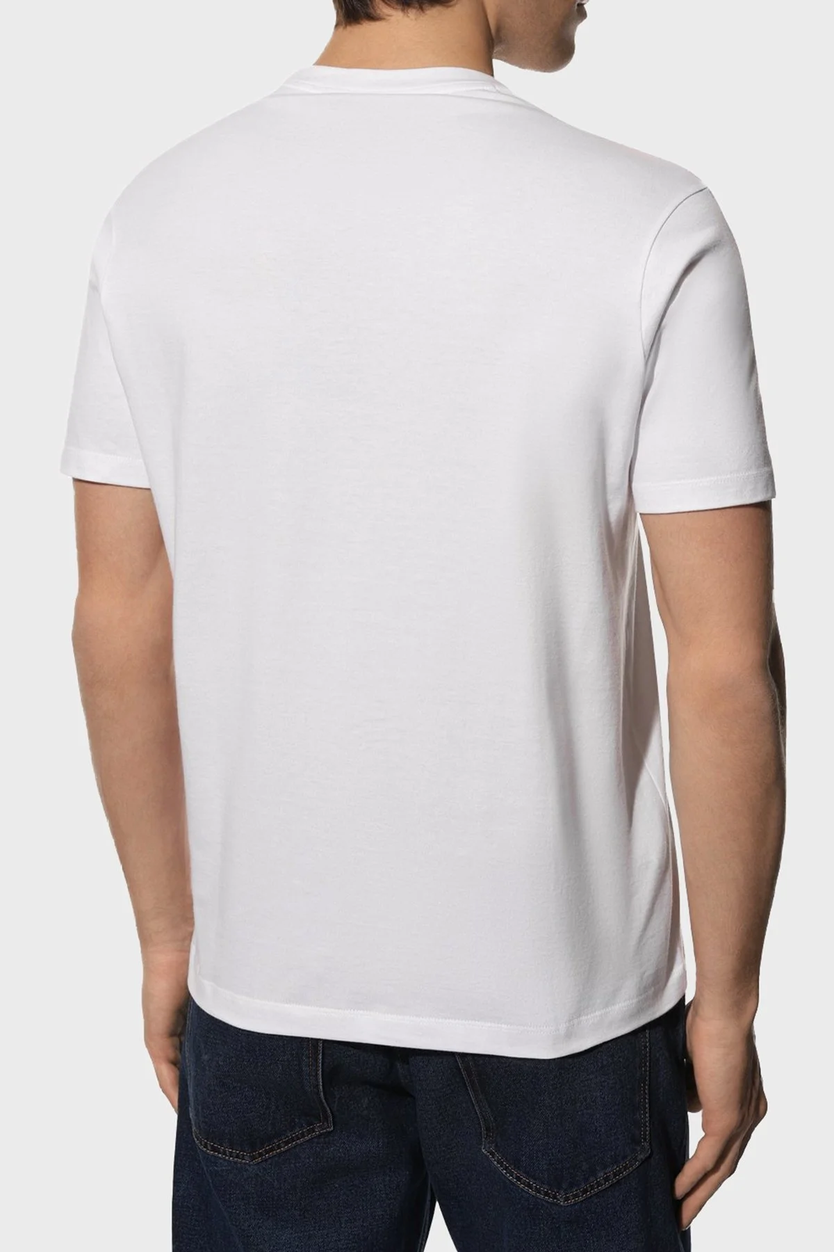 Paul & Shark Baskılı Bisiklet Yaka % 100 Pamuk Regular Fit Erkek T Shirt 23411071 010 BEYAZ - 5