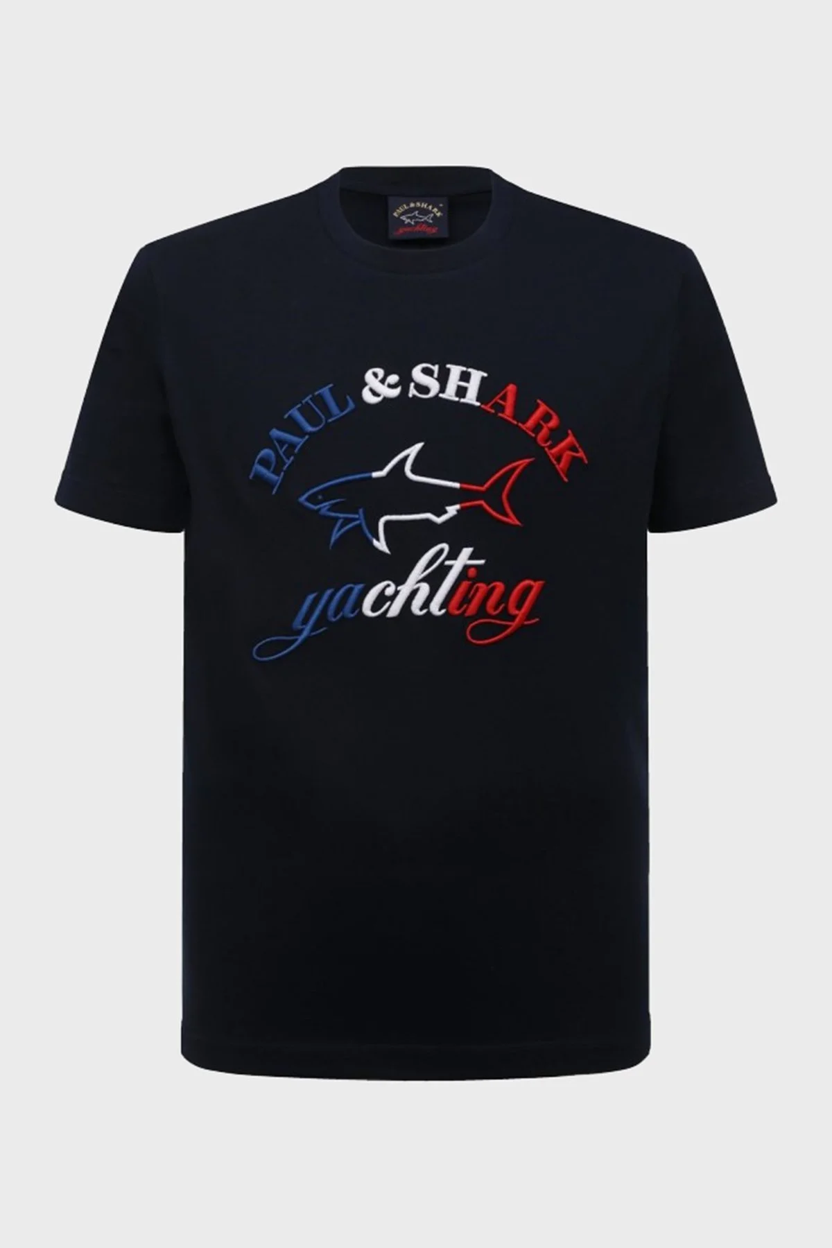 Paul & Shark Baskılı Bisiklet Yaka % 100 Pamuk Regular Fit Erkek T Shirt 23411071 013 LACİVERT - 3