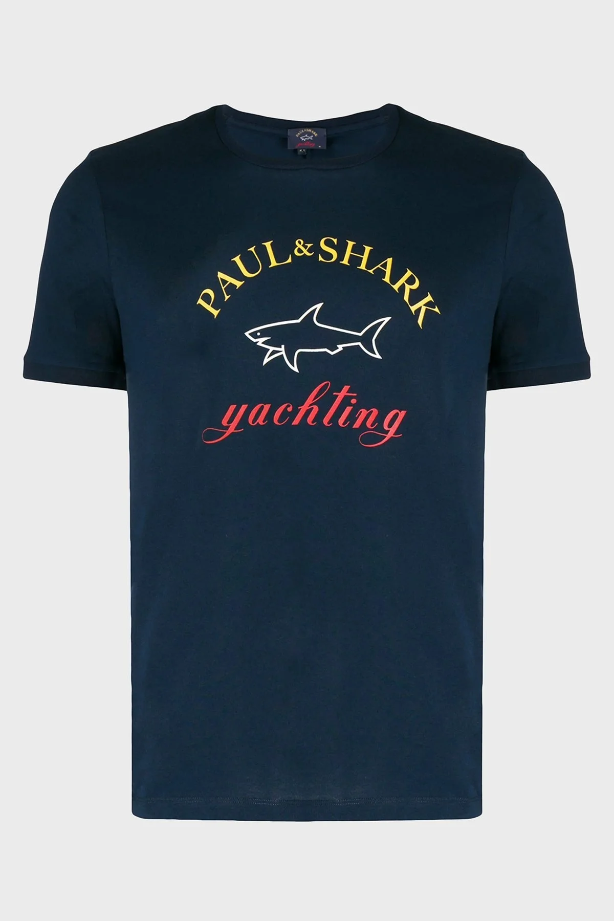 Paul & Shark Baskılı Bisiklet Yaka % 100 Pamuk Regular Fit Erkek T Shirt C0P1006 013 LACİVERT - 4