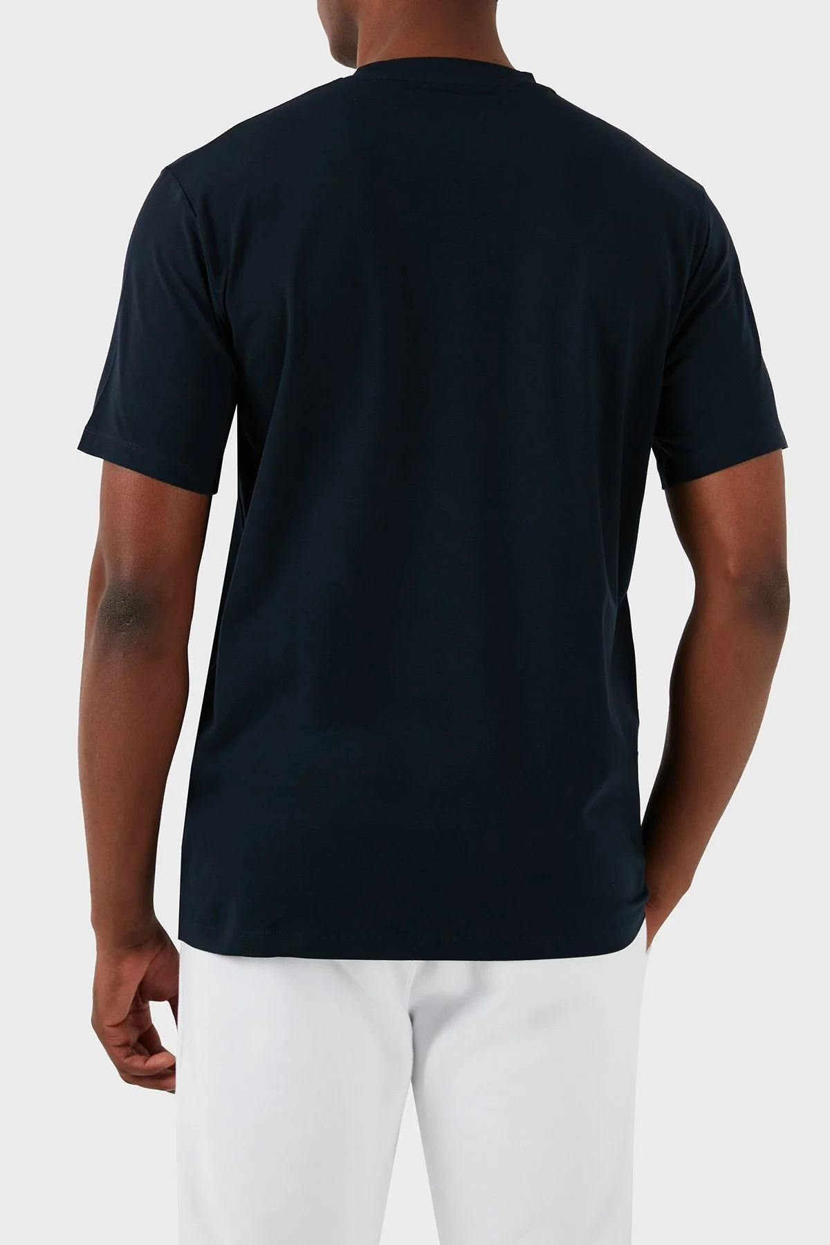 Paul & Shark Baskılı Bisiklet Yaka Organik Pamuklu Relaxed Fit Erkek T Shirt 22411075 013 LACİVERT - 4