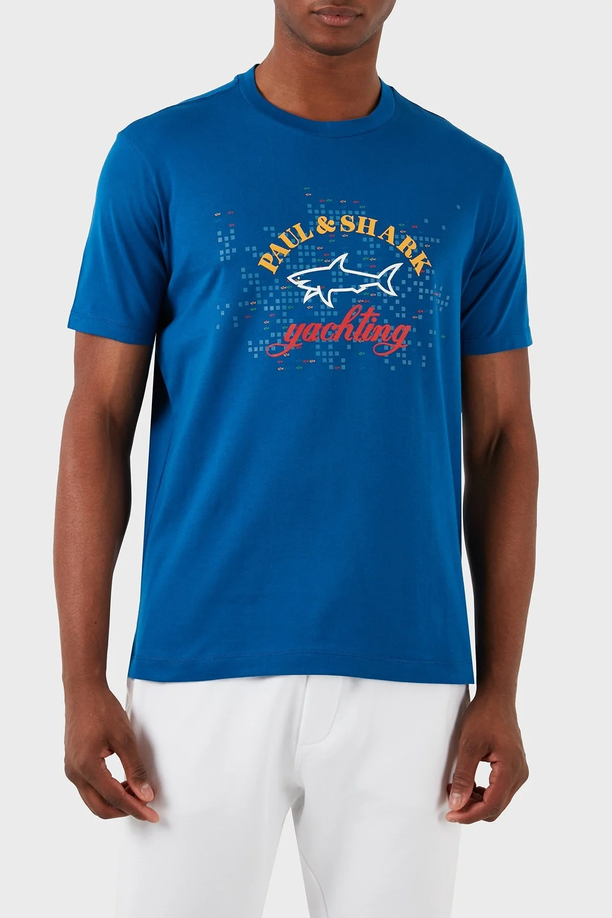 Paul & Shark Baskılı Bisiklet Yaka Regular Fit Erkek T Shirt 23411041 726 MAVİ - 6