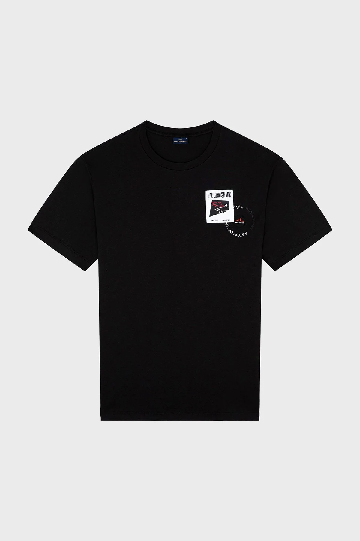Paul & Shark Baskılı Pamuklu Regular Fit Bisiklet Yaka Erkek T Shirt 24411117 011 SİYAH - 5