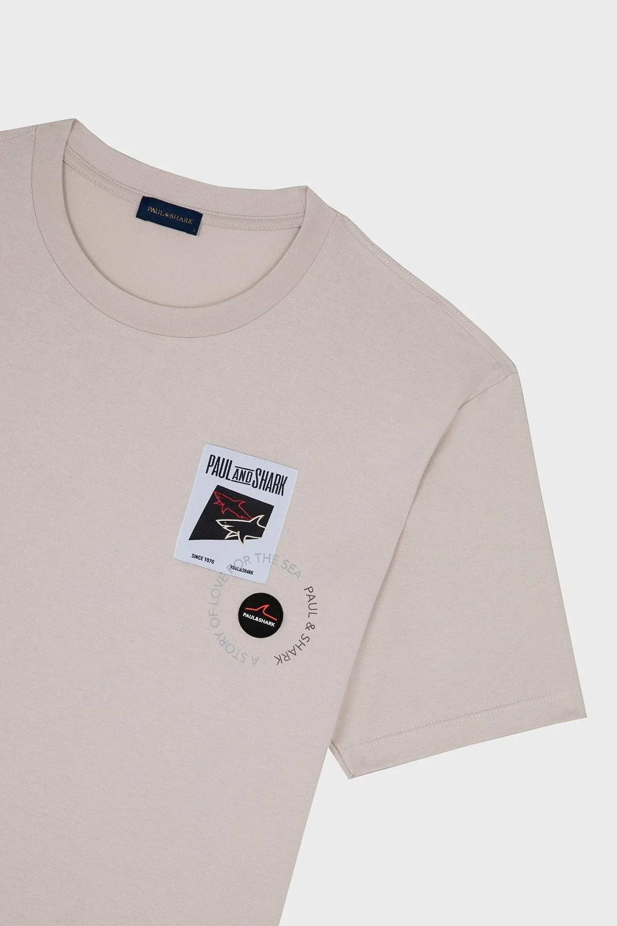 Paul & Shark Baskılı Pamuklu Regular Fit Bisiklet Yaka Erkek T Shirt 24411117 029 TAŞ - 2