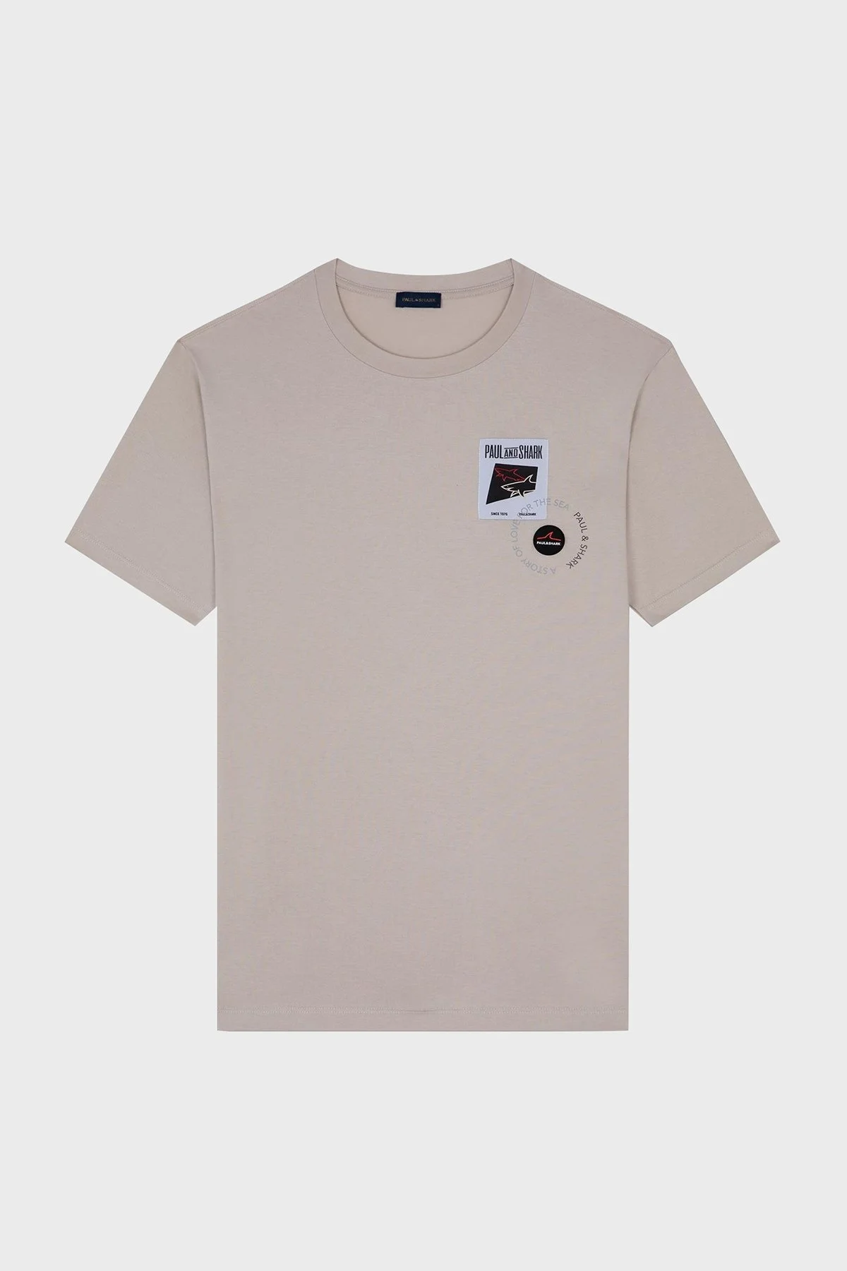 Paul & Shark Baskılı Pamuklu Regular Fit Bisiklet Yaka Erkek T Shirt 24411117 029 TAŞ - 4