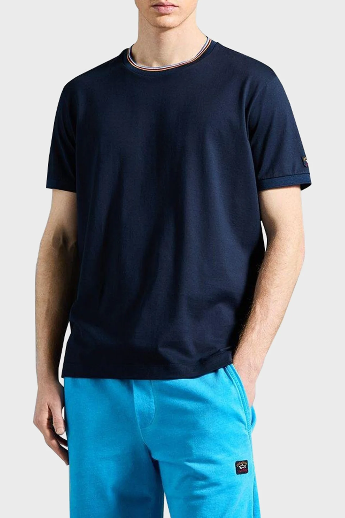 Paul & Shark Bisiklet Yaka % 100 Pamuk Regular Fit Erkek T Shirt 23411023 013 LACİVERT - 1