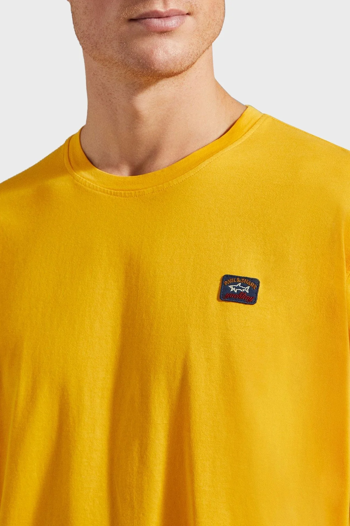 Paul & Shark Bisiklet Yaka % 100 Pamuk Regular Fit Erkek T Shirt 23411052 043 SARI - 7