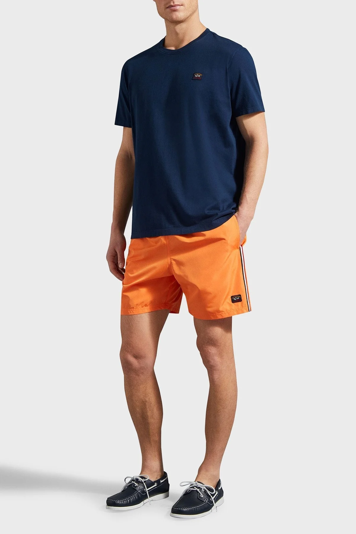 Paul & Shark Bisiklet Yaka % 100 Pamuk Regular Fit Erkek T Shirt 23411052 050 LACİVERT - 3