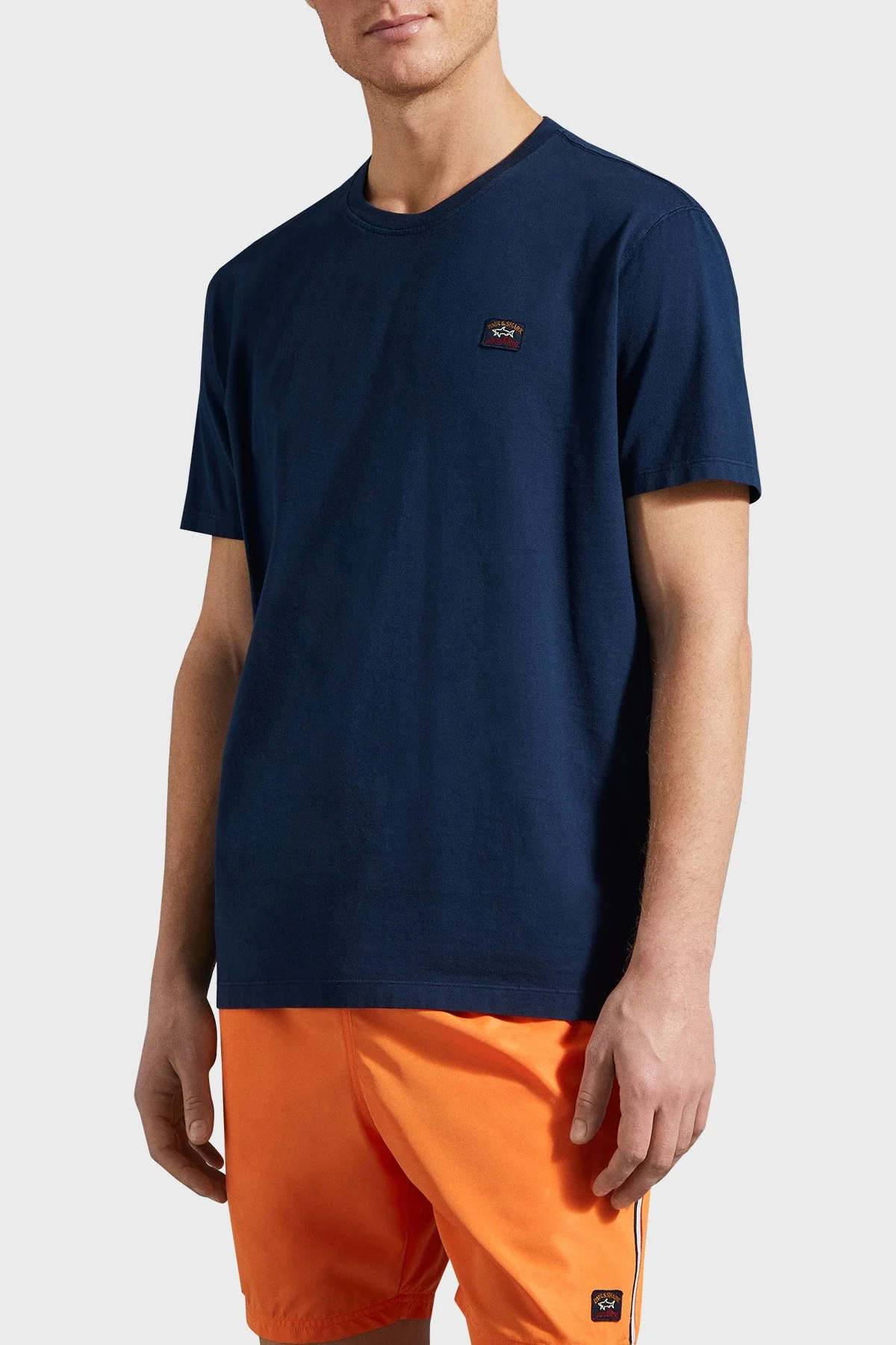 Paul & Shark Bisiklet Yaka % 100 Pamuk Regular Fit Erkek T Shirt 23411052 050 LACİVERT - 1