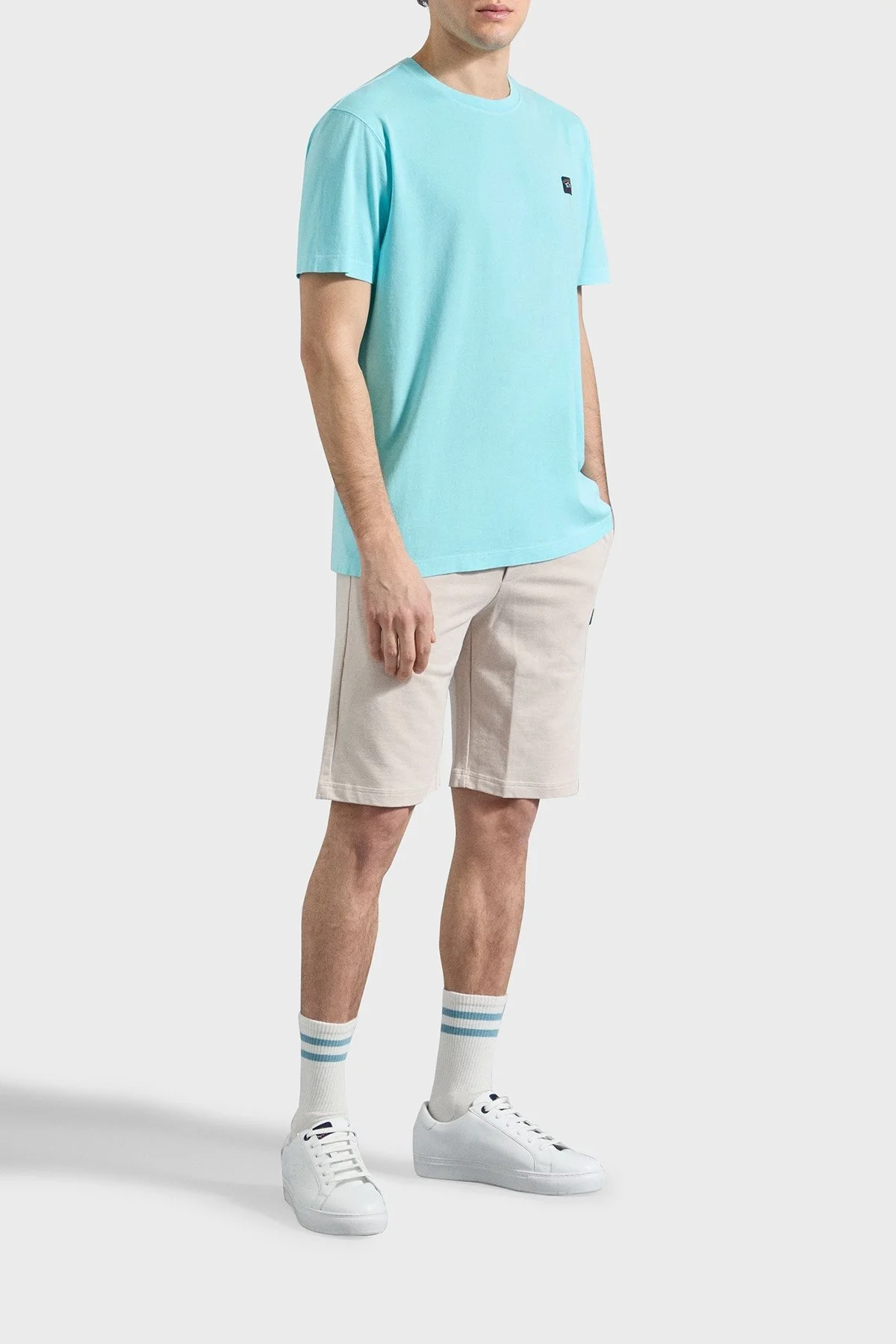 Paul & Shark Bisiklet Yaka % 100 Pamuk Regular Fit Erkek T Shirt 23411052 291 TURKUAZ - 8