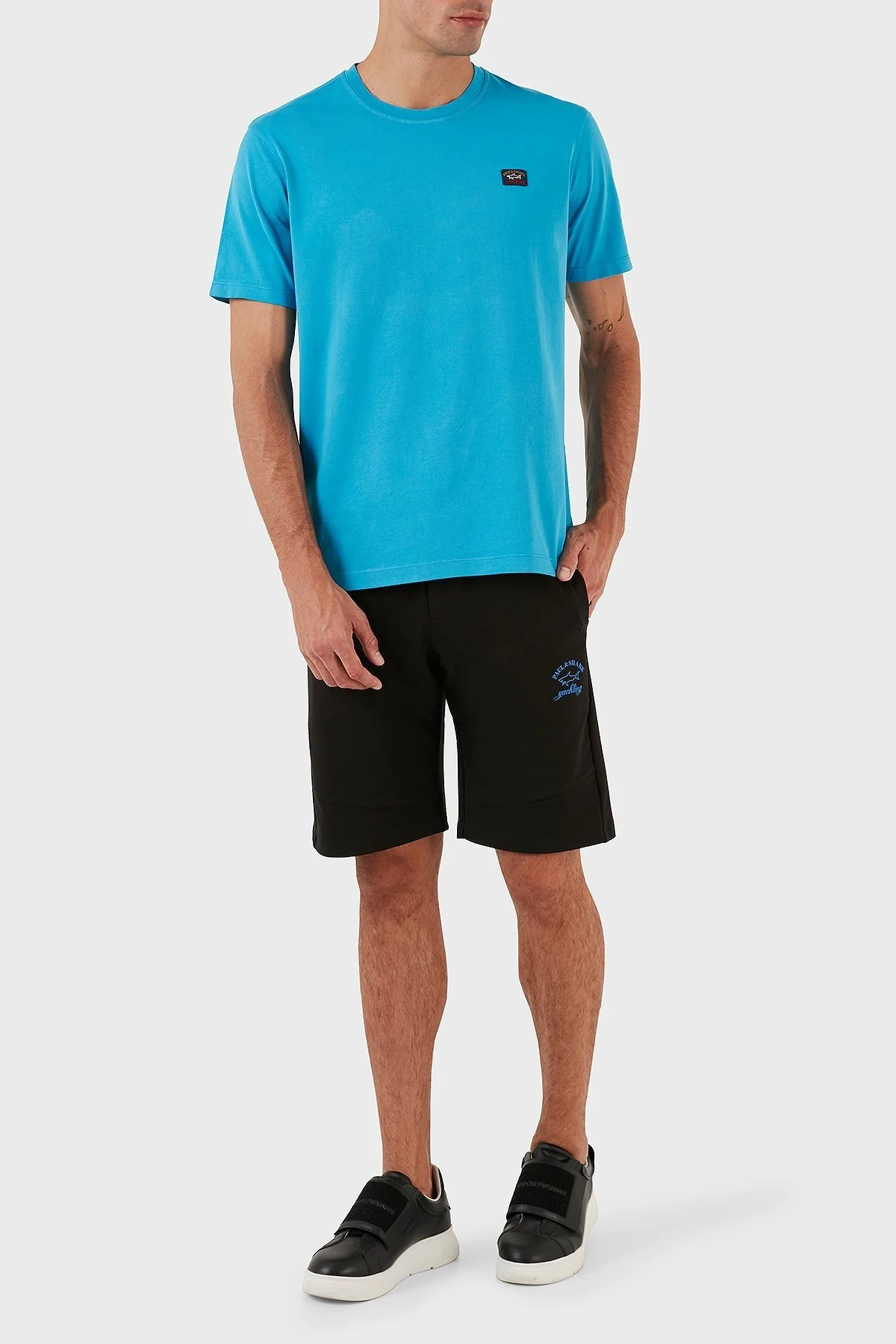 Paul & Shark Bisiklet Yaka % 100 Pamuk Regular Fit Erkek T Shirt 23411052 338 MAVİ - 10