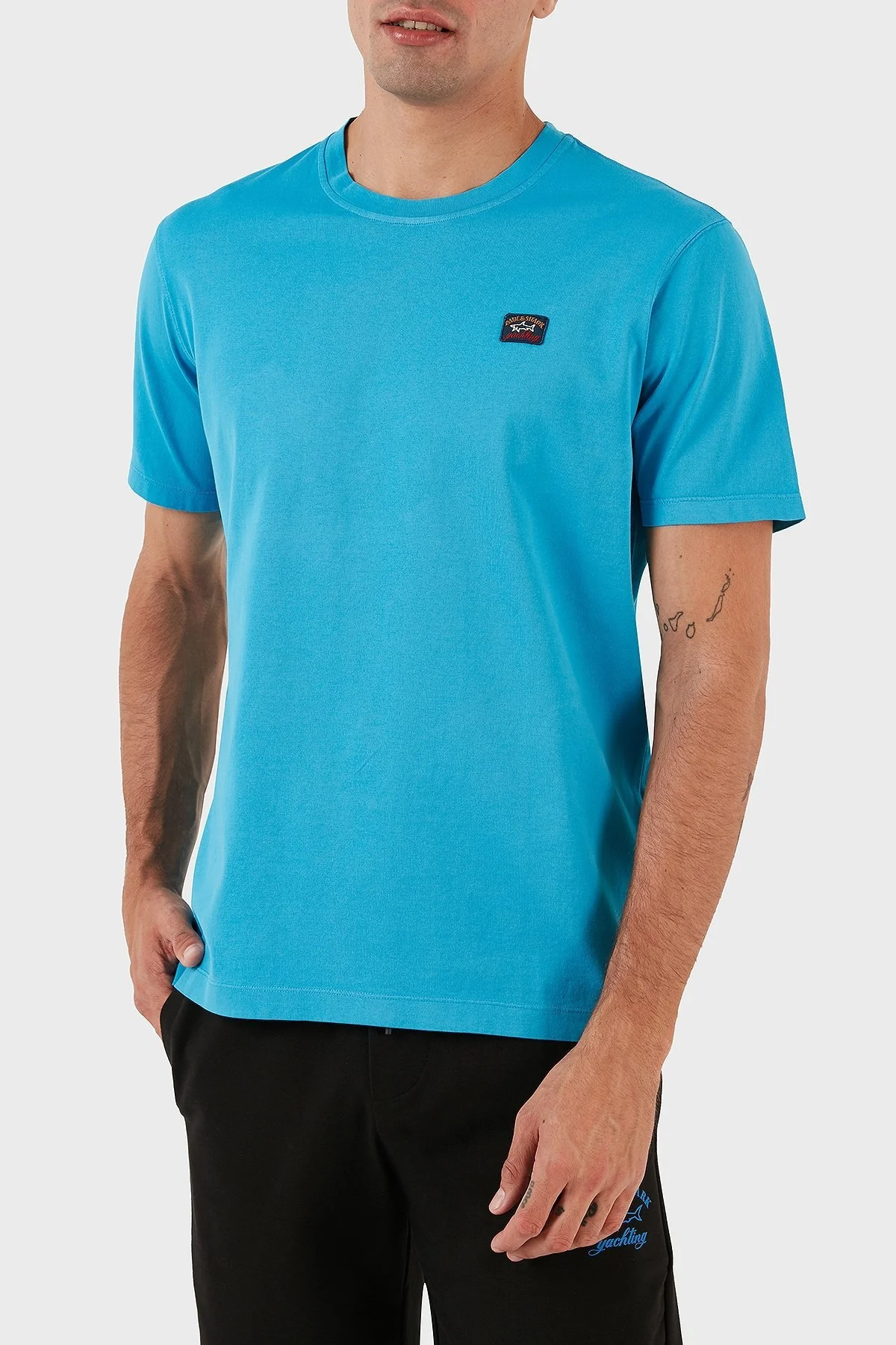 Paul & Shark Bisiklet Yaka % 100 Pamuk Regular Fit Erkek T Shirt 23411052 338 MAVİ - 12