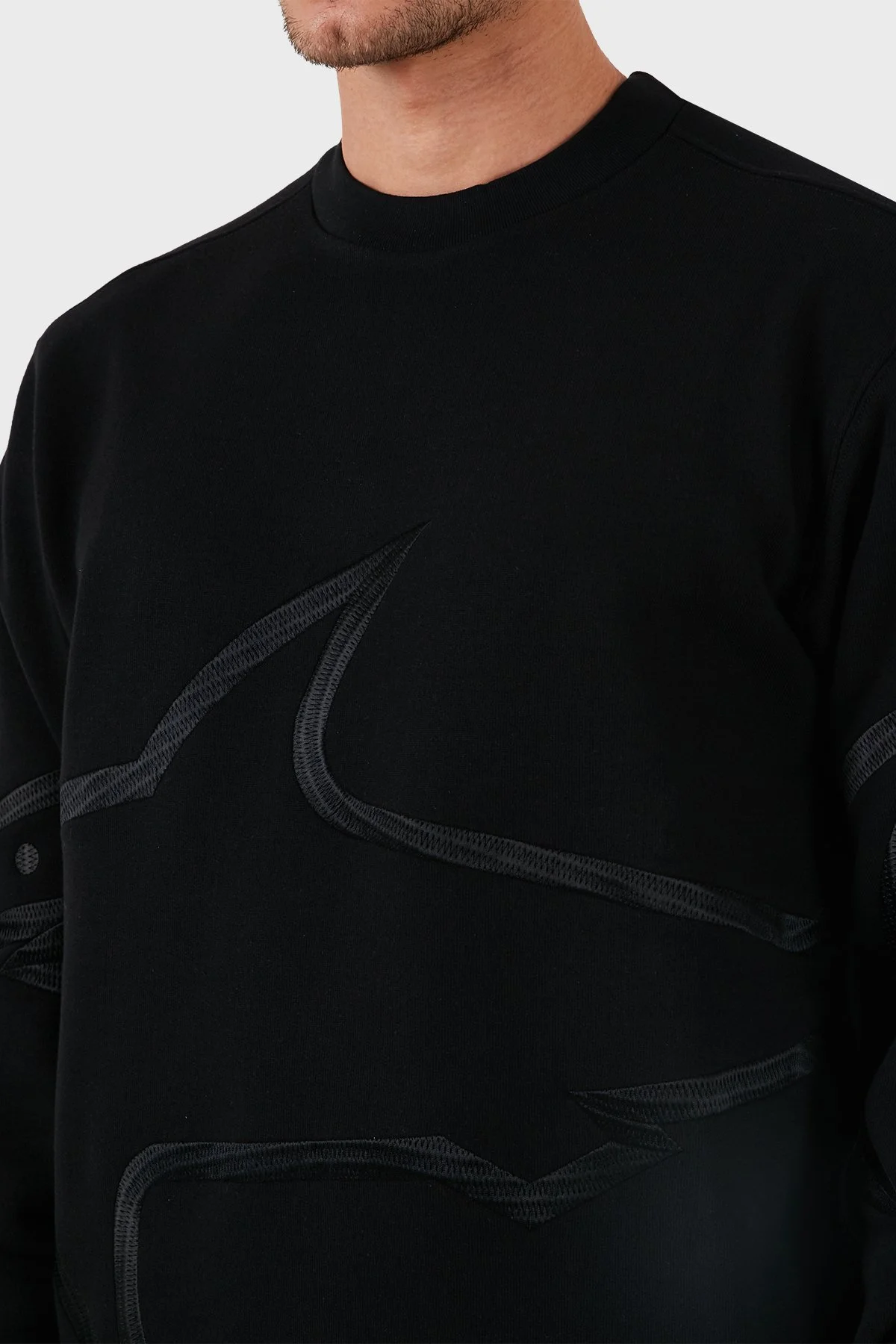Paul & Shark Bisiklet Yaka Pamuklu Regular Fit Erkek Sweat 13311837 011 SİYAH - 4