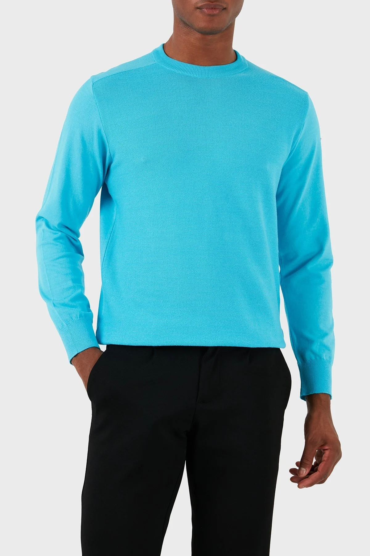 Paul & Shark Bisiklet Yaka Pamuklu Triko Erkek Kazak 23411537 750 TURKUAZ - 7