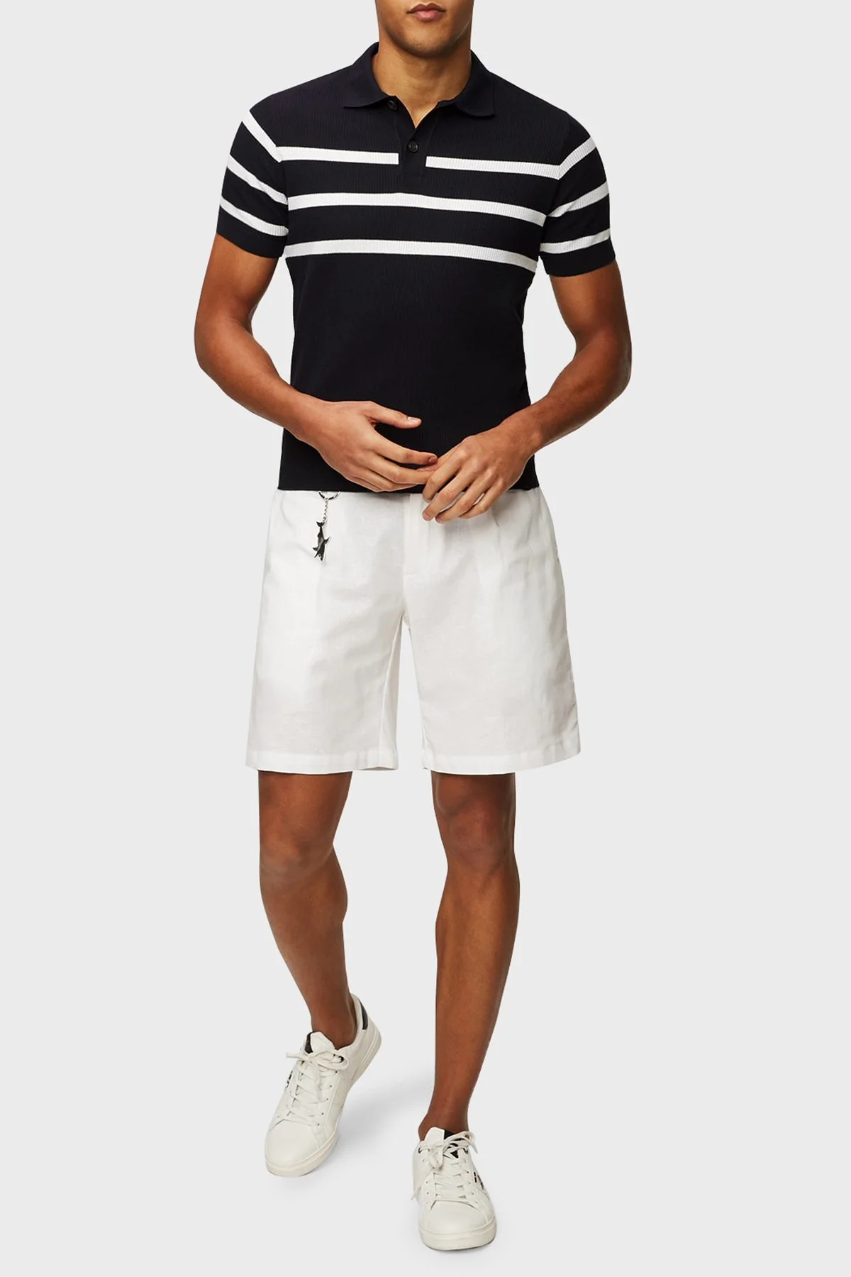 Paul & Shark Çizgili % 100 Pamuk Regular Fit Düğmeli Erkek Polo Yaka T Shirt 24411625 199 SİYAH - 3