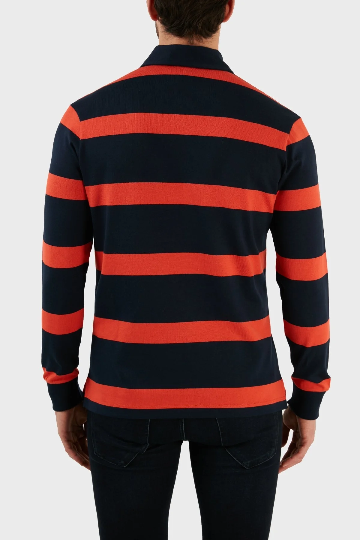 Paul & Shark Çizgili Pamuklu Regular Fit Düğmeli Polo Erkek Sweat 12311762146 LACİVERT - 5