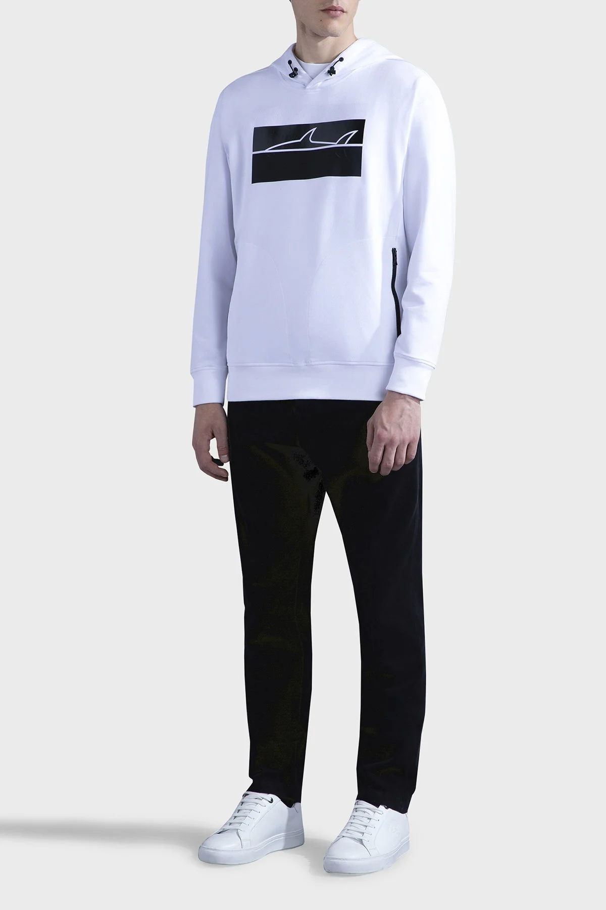 Paul & Shark Kapüşonlu Pamuk Karışımlı Regular Fit Erkek Sweat 13311882 010 BEYAZ - 3