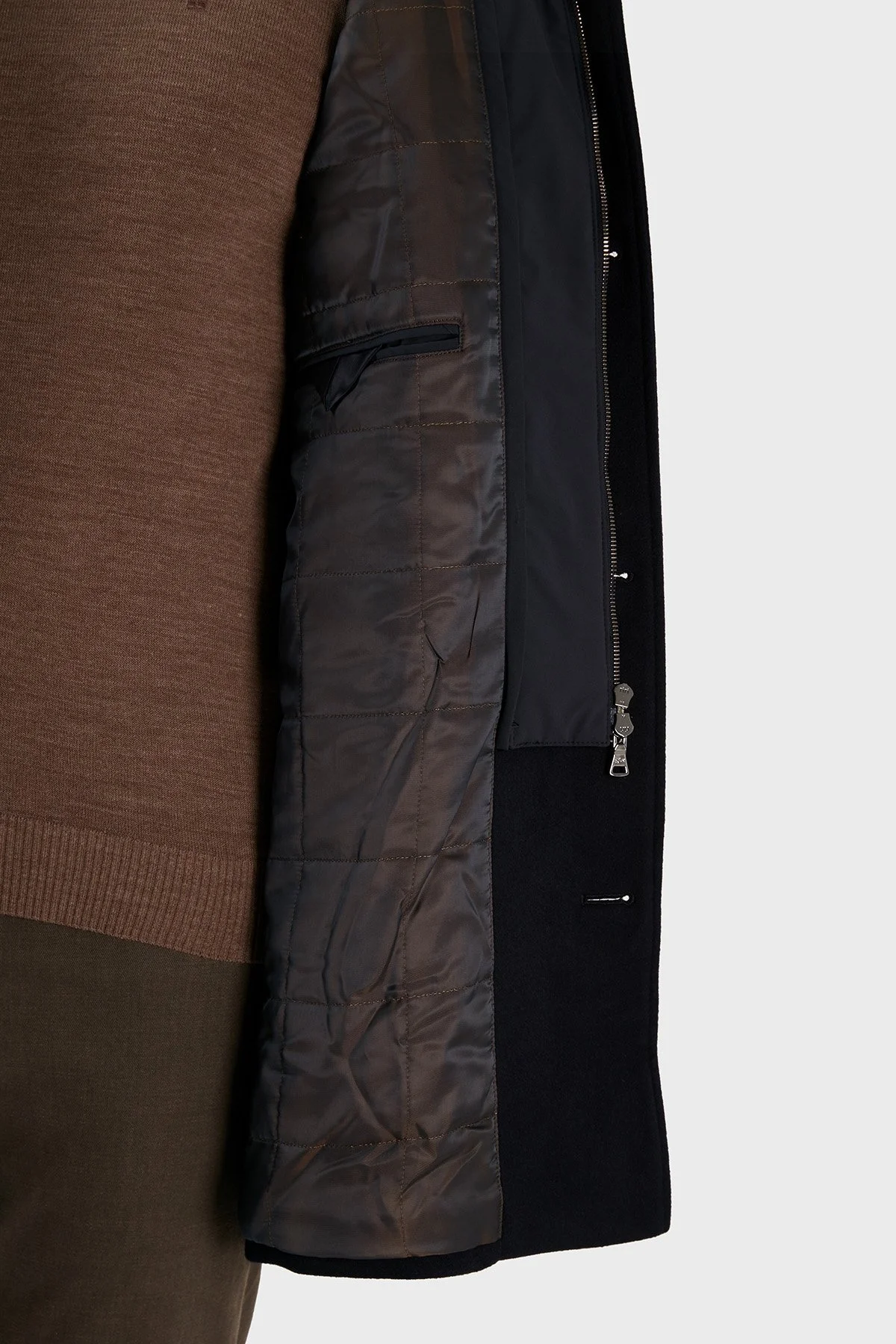 Paul & Shark Kaşmir Karışımlı Regular Fit Suni Kürklü Dik Yaka Erkek Kaban 12312470 050 LACİVERT - 5