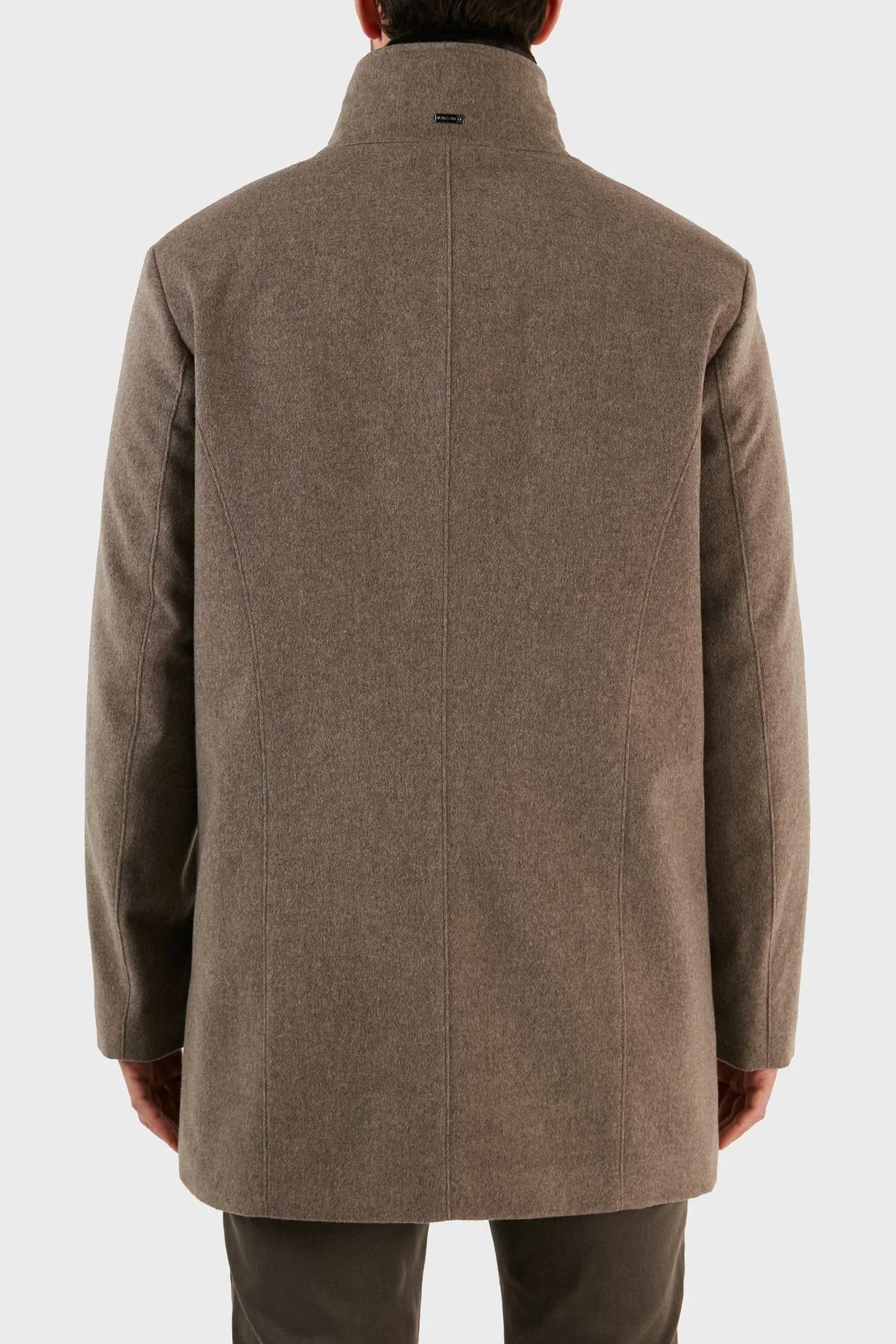 Paul & Shark Kaşmir Karışımlı Regular Fit Suni Kürklü Dik Yaka Erkek Kaban 12312470 090 VİZON - 6