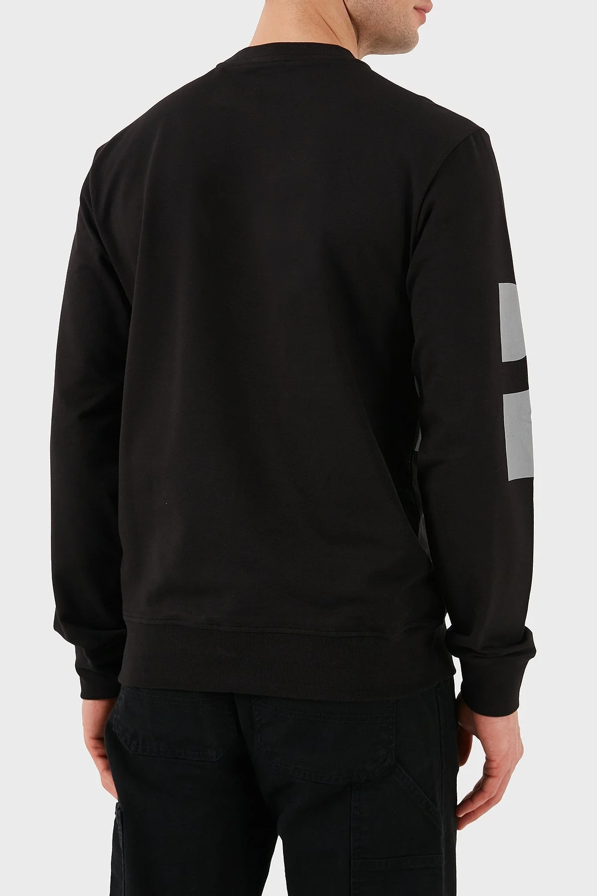 Paul & Shark Logo Baskılı Streç Pamuklu Regular Fit Bisiklet Yaka Erkek Sweat 24411862 011 SİYAH - 3