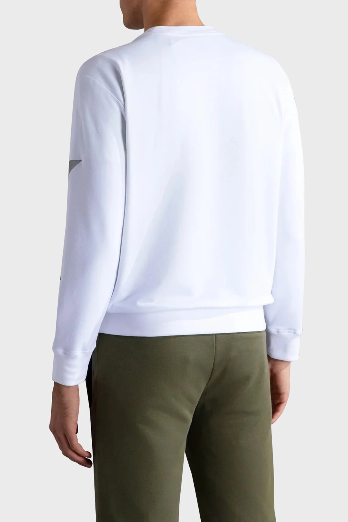 Paul & Shark Logo Baskılı Streç Pamuklu Regular Fit Bisiklet Yaka Erkek Sweat 24411881 010 BEYAZ - 3