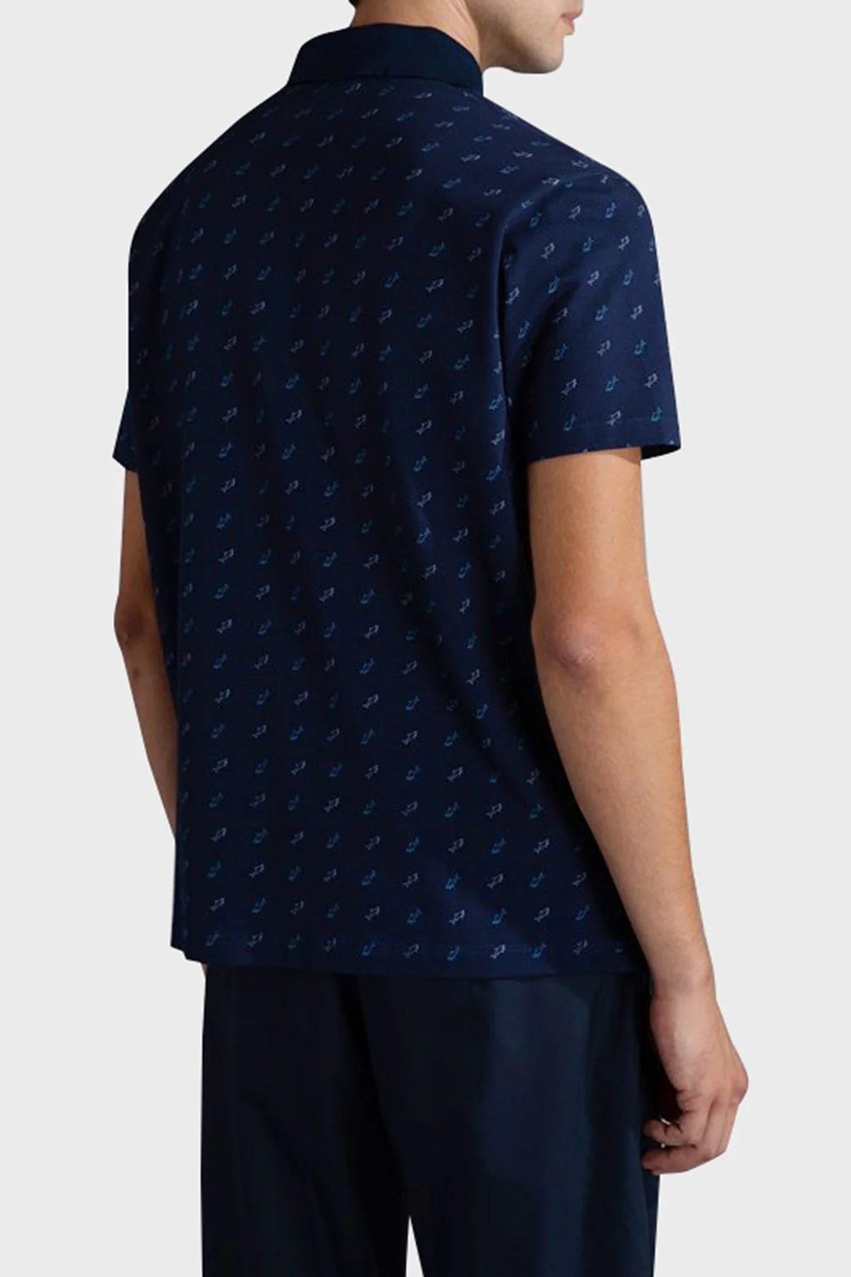 Paul & Shark Logo Desenli Pamuklu Regular Fit Düğmeli Erkek Polo Yaka T Shirt 24411337 013 LACİVERT - 3