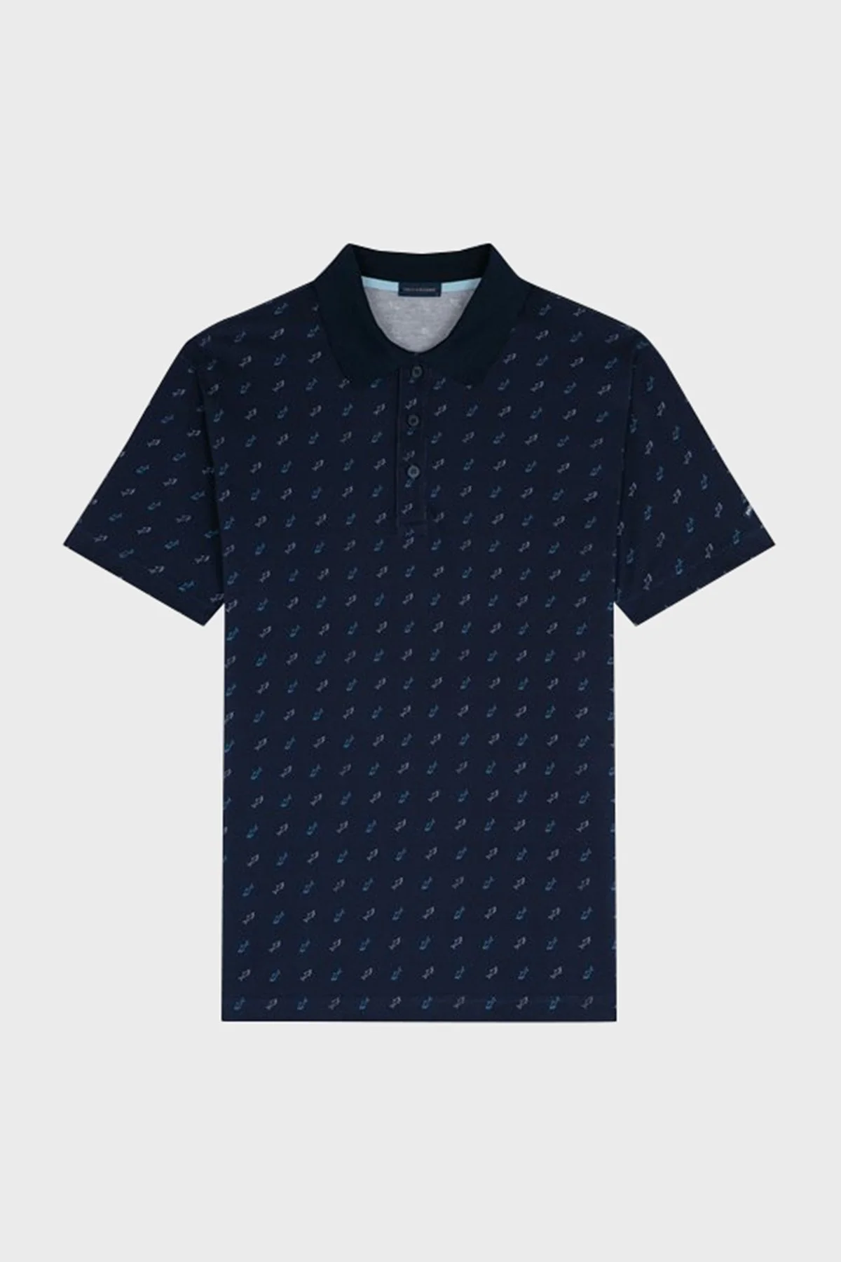 Paul & Shark Logo Desenli Pamuklu Regular Fit Düğmeli Erkek Polo Yaka T Shirt 24411337 013 LACİVERT - 6