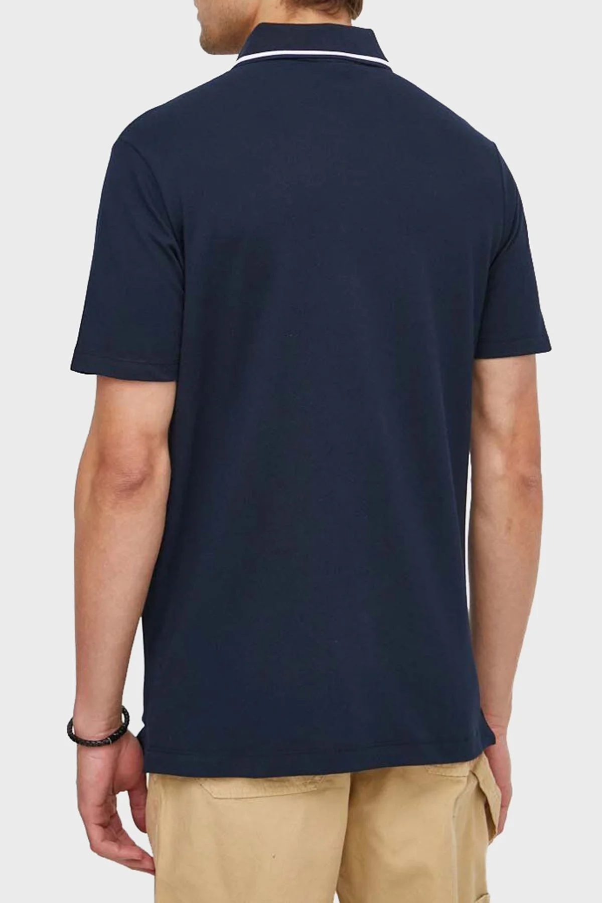 Paul & Shark Logo İşlemeli % 100 Pamuk Regular Fit Düğmeli Erkek Polo Yaka T Shirt 24411350 013 LACİVERT - 3