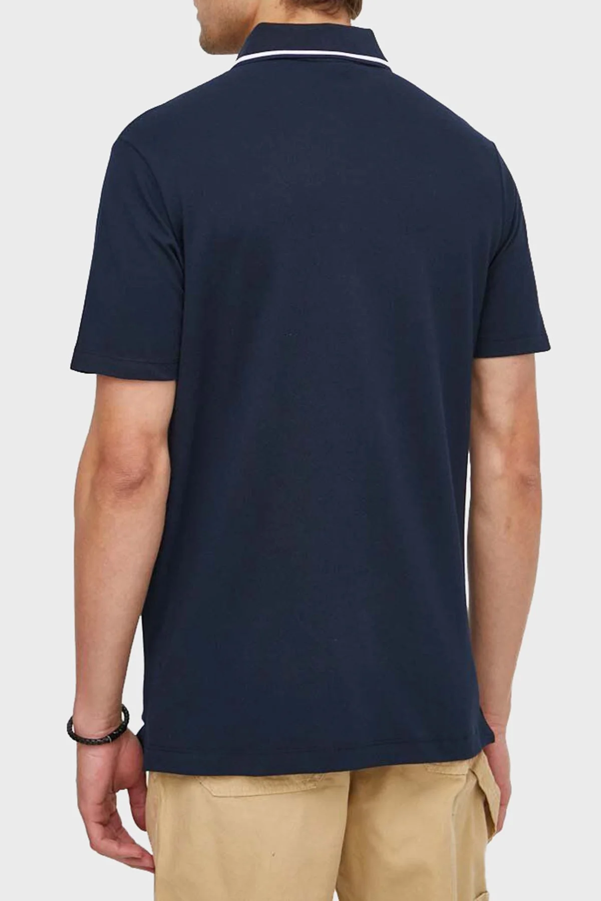 Paul & Shark Logo İşlemeli % 100 Pamuk Regular Fit Düğmeli Erkek Polo Yaka T Shirt 24411350 013 LACİVERT - 3