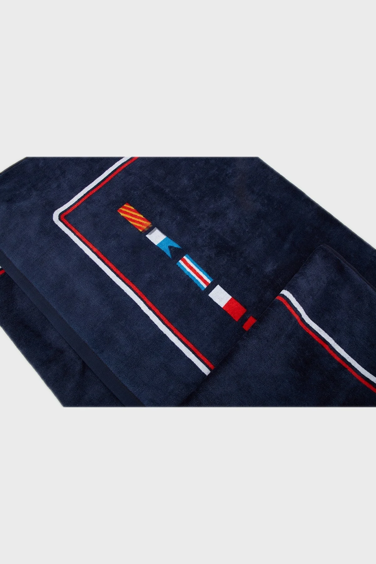 Paul & Shark Logolu % 100 Pamuk Çantalı Erkek Plaj Havlusu C0P1060 013 LACİVERT - 2