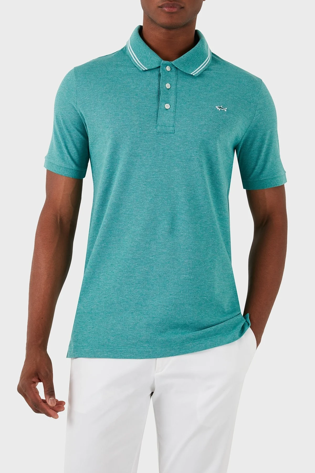 Paul & Shark Logolu % 100 Pamuk Regular Fit Erkek Polo Yaka T Shirt 23411248 172 YEŞİL - 8