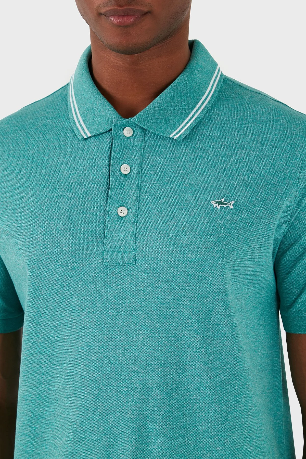 Paul & Shark Logolu % 100 Pamuk Regular Fit Erkek Polo Yaka T Shirt 23411248 172 YEŞİL - 4