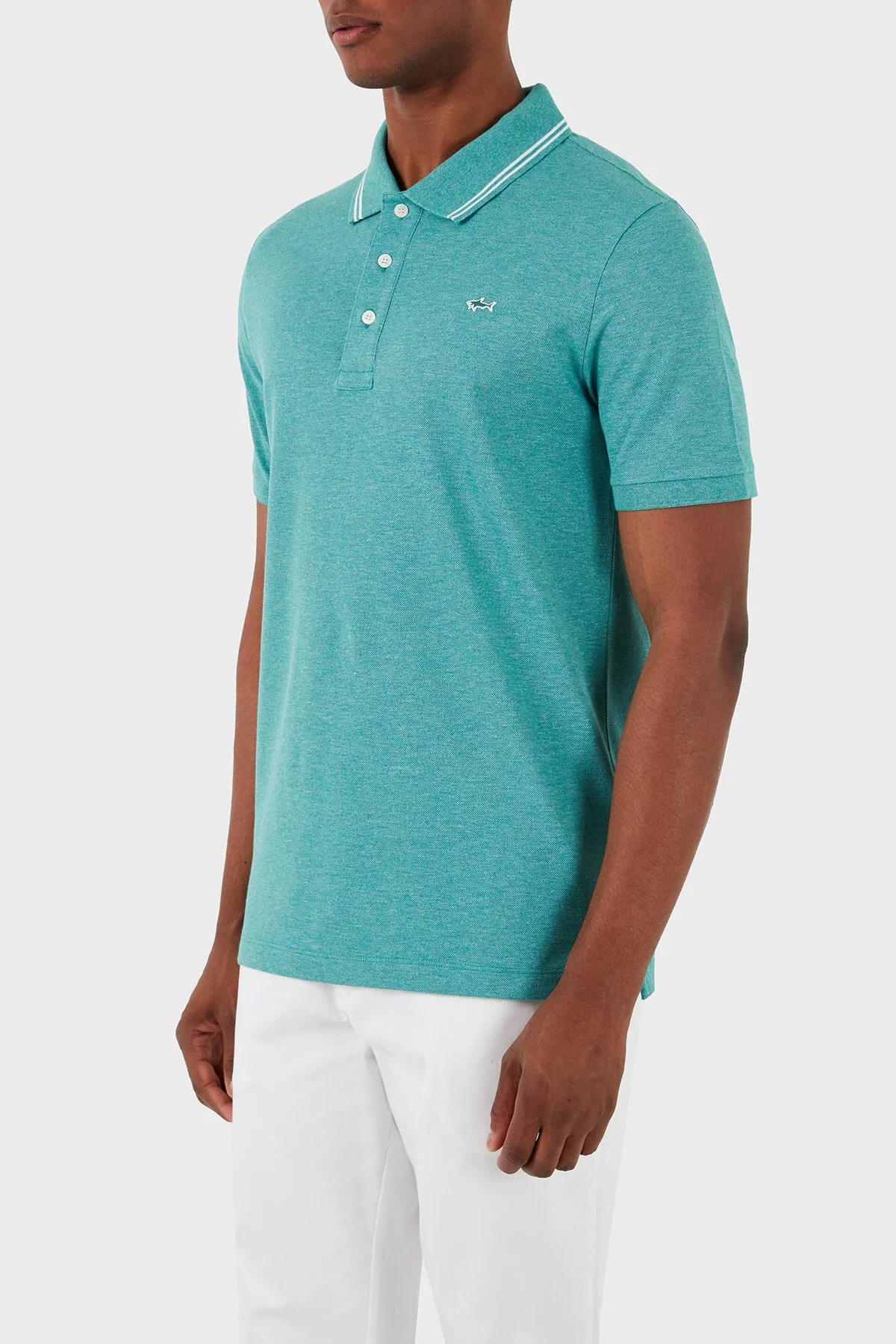 Paul & Shark Logolu % 100 Pamuk Regular Fit Erkek Polo Yaka T Shirt 23411248 172 YEŞİL - 5