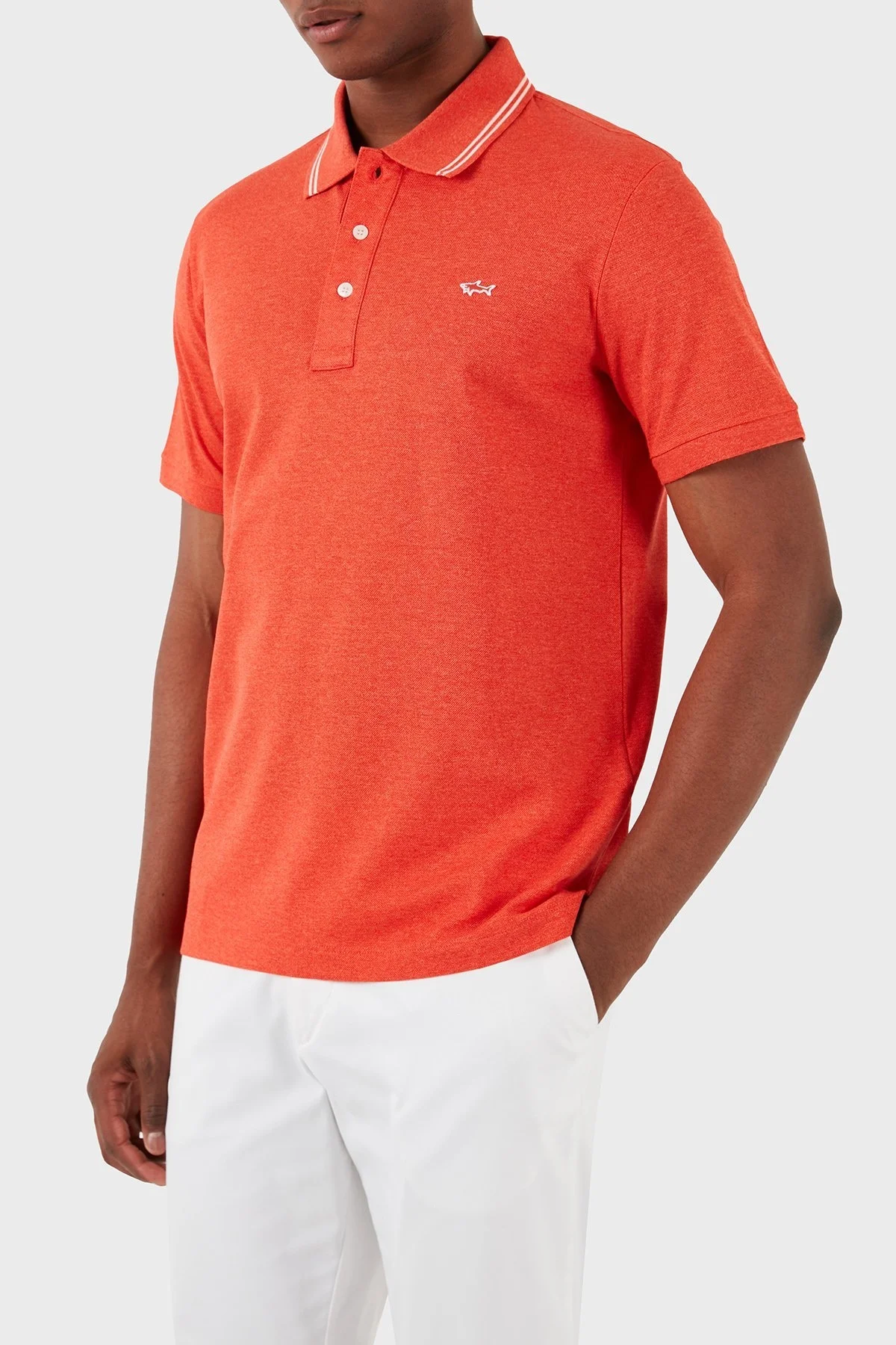 Paul & Shark Logolu % 100 Pamuk Regular Fit Erkek Polo Yaka T Shirt 23411248 277 TURUNCU - 3