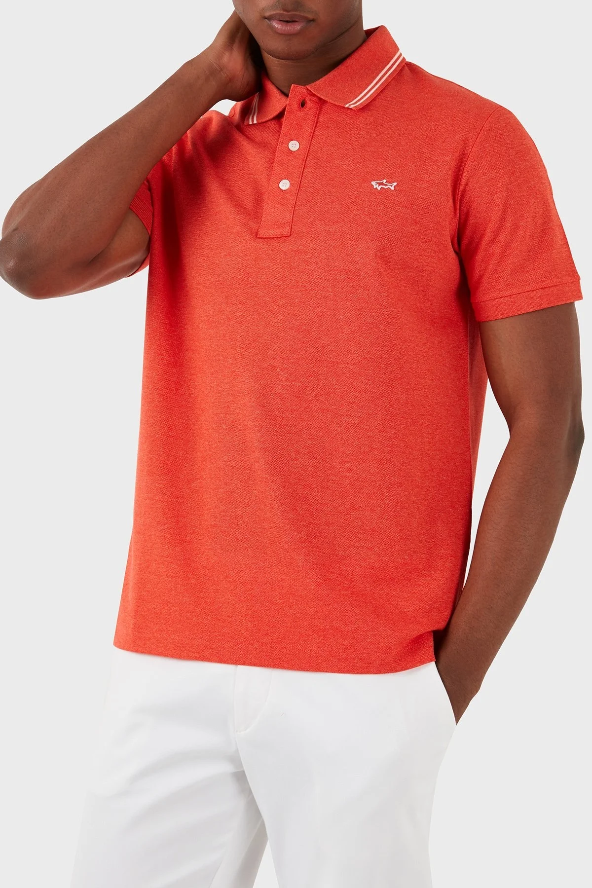 Paul & Shark Logolu % 100 Pamuk Regular Fit Erkek Polo Yaka T Shirt 23411248 277 TURUNCU - 4