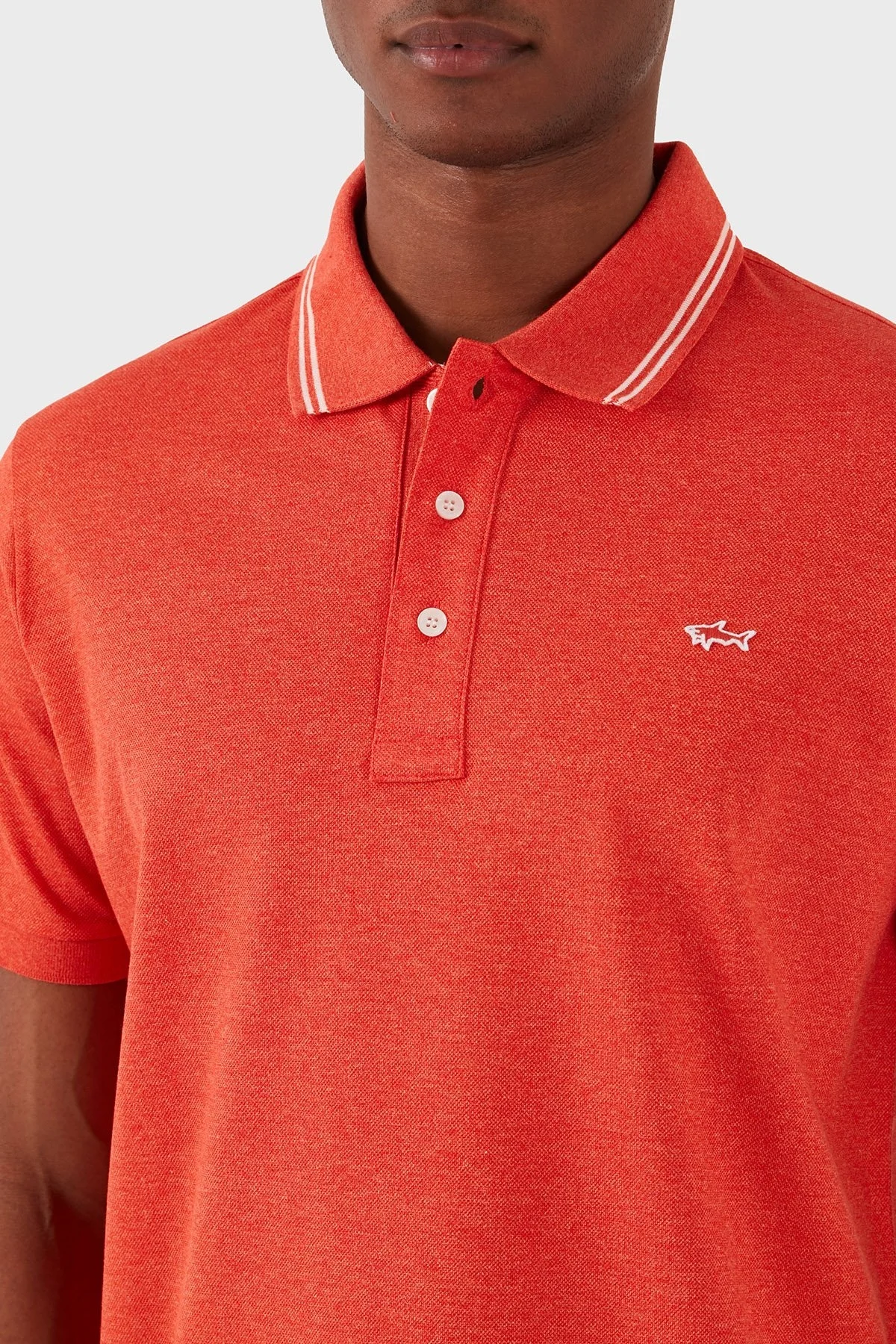 Paul & Shark Logolu % 100 Pamuk Regular Fit Erkek Polo Yaka T Shirt 23411248 277 TURUNCU - 5