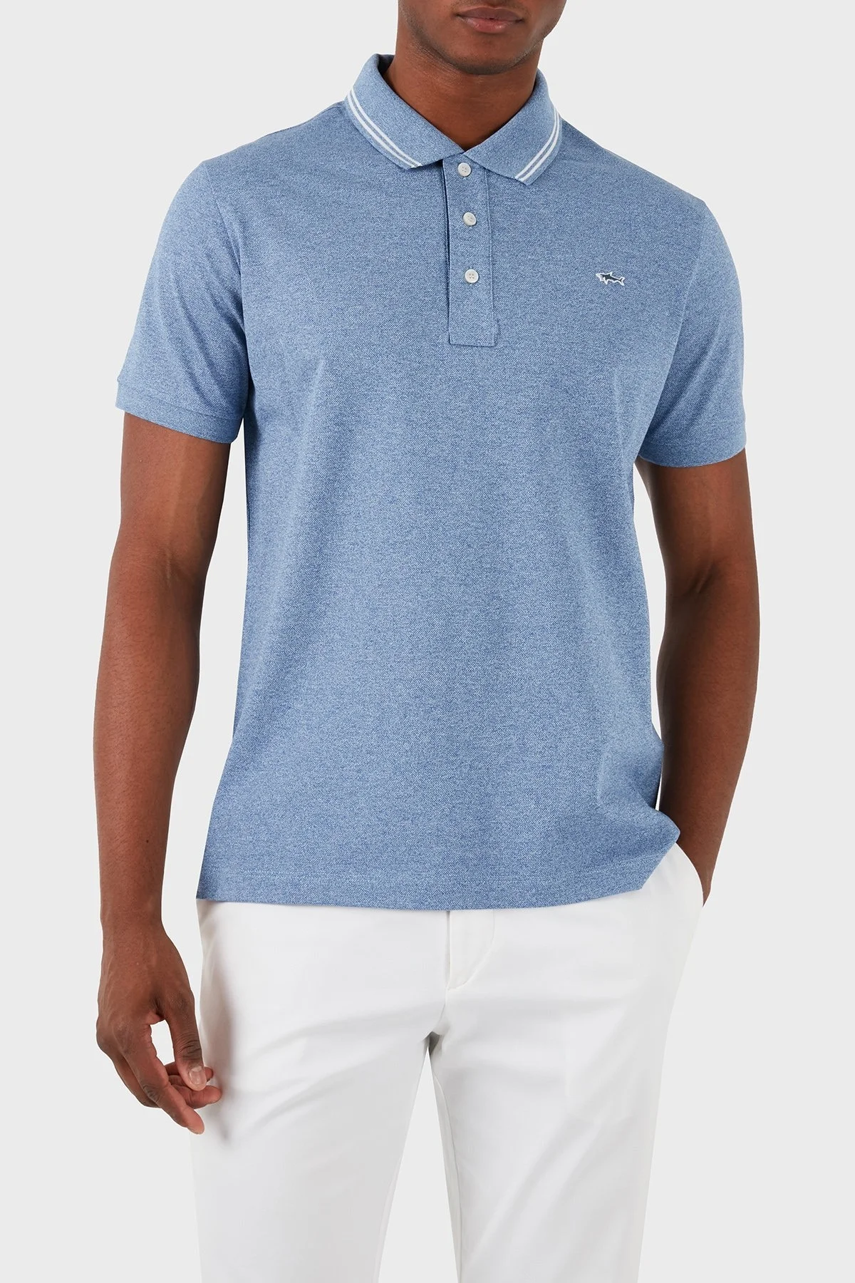 Paul & Shark Logolu % 100 Pamuk Regular Fit Erkek Polo Yaka T Shirt 23411248 363 MAVİ - 1