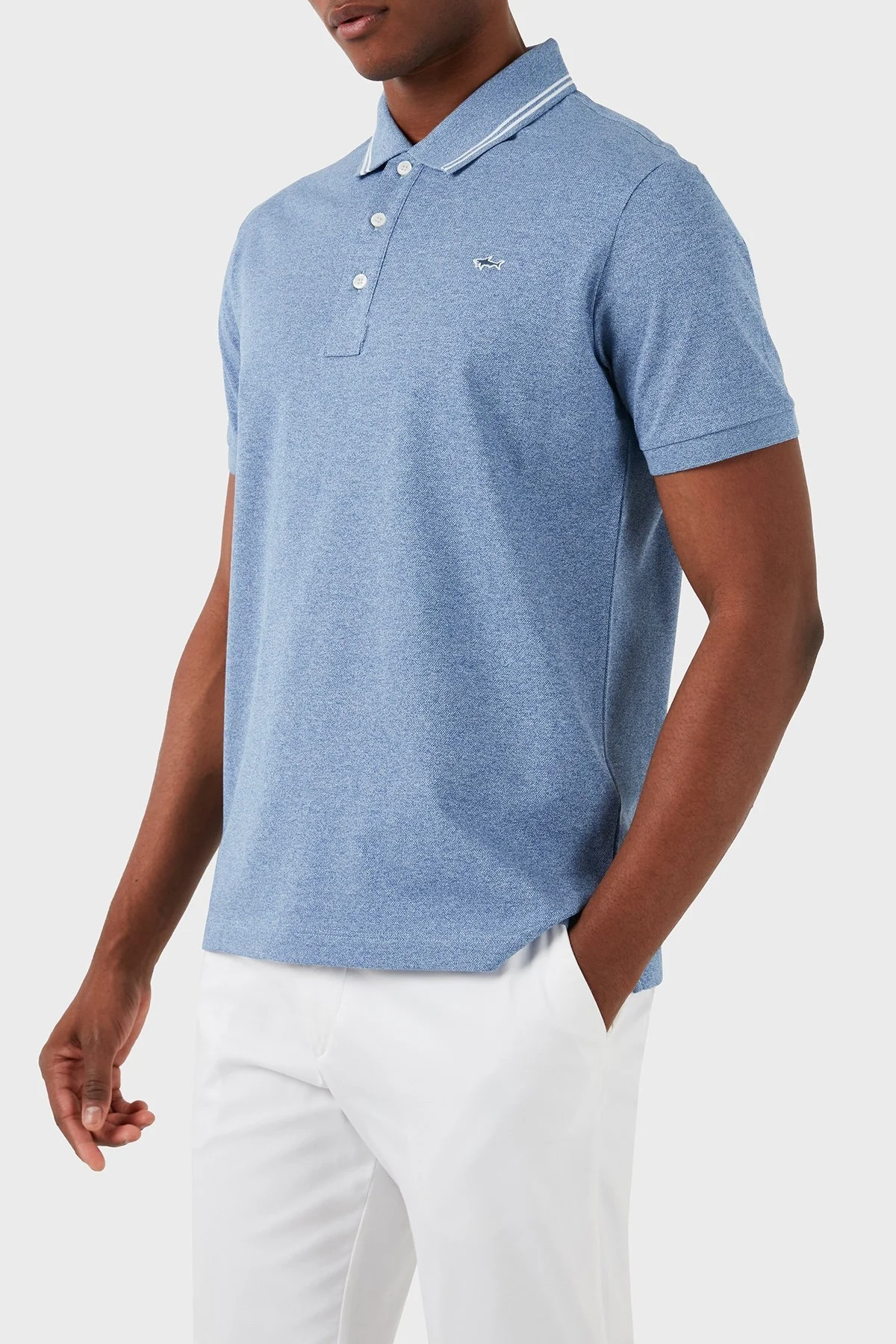 Paul & Shark Logolu % 100 Pamuk Regular Fit Erkek Polo Yaka T Shirt 23411248 363 MAVİ - 2