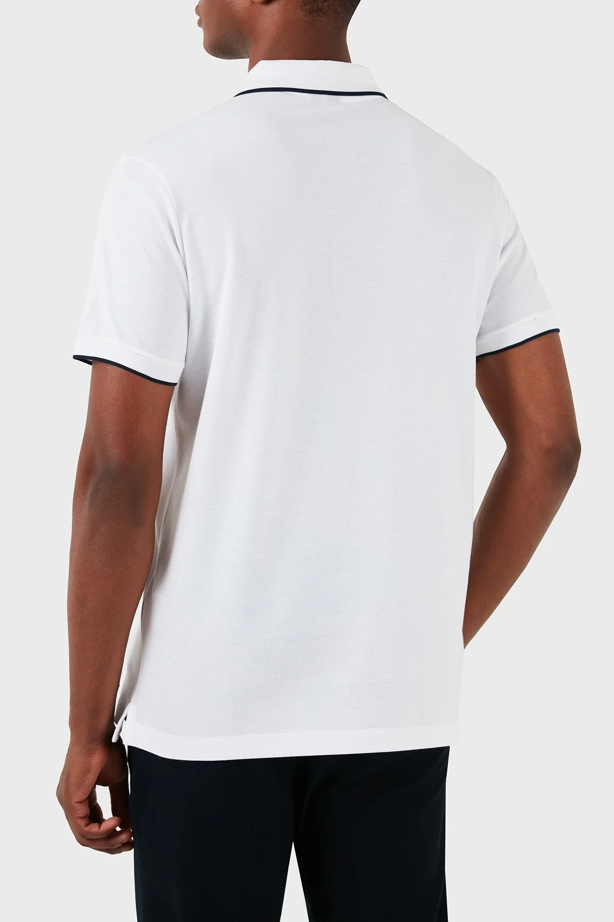 Paul & Shark Logolu % 100 Pamuk Regular Fit Erkek Polo Yaka T Shirt 23411266 010 BEYAZ - 9