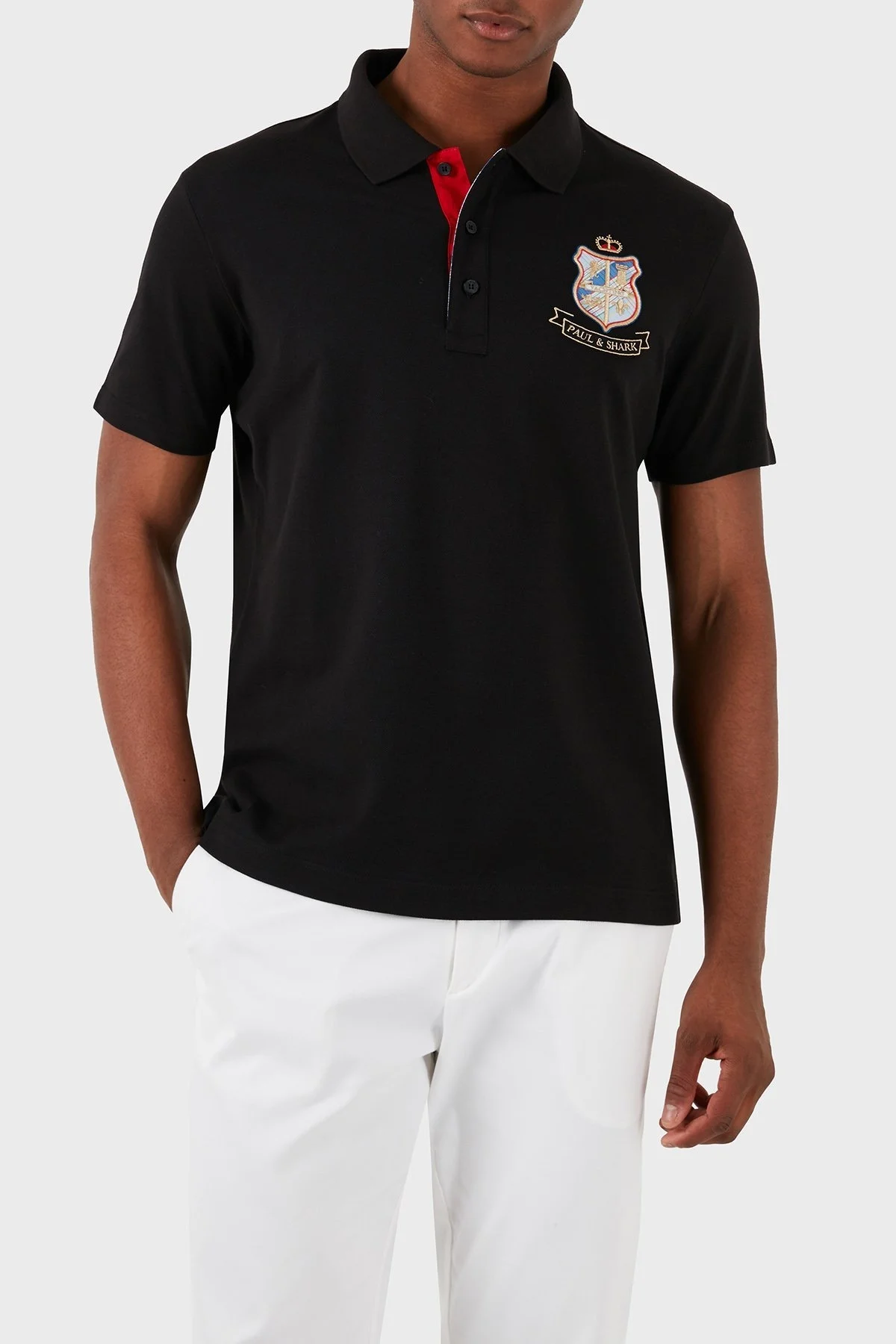 Paul & Shark Logolu % 100 Pamuk Regular Fit Erkek Polo Yaka T Shirt 23411327 011 SİYAH - 1