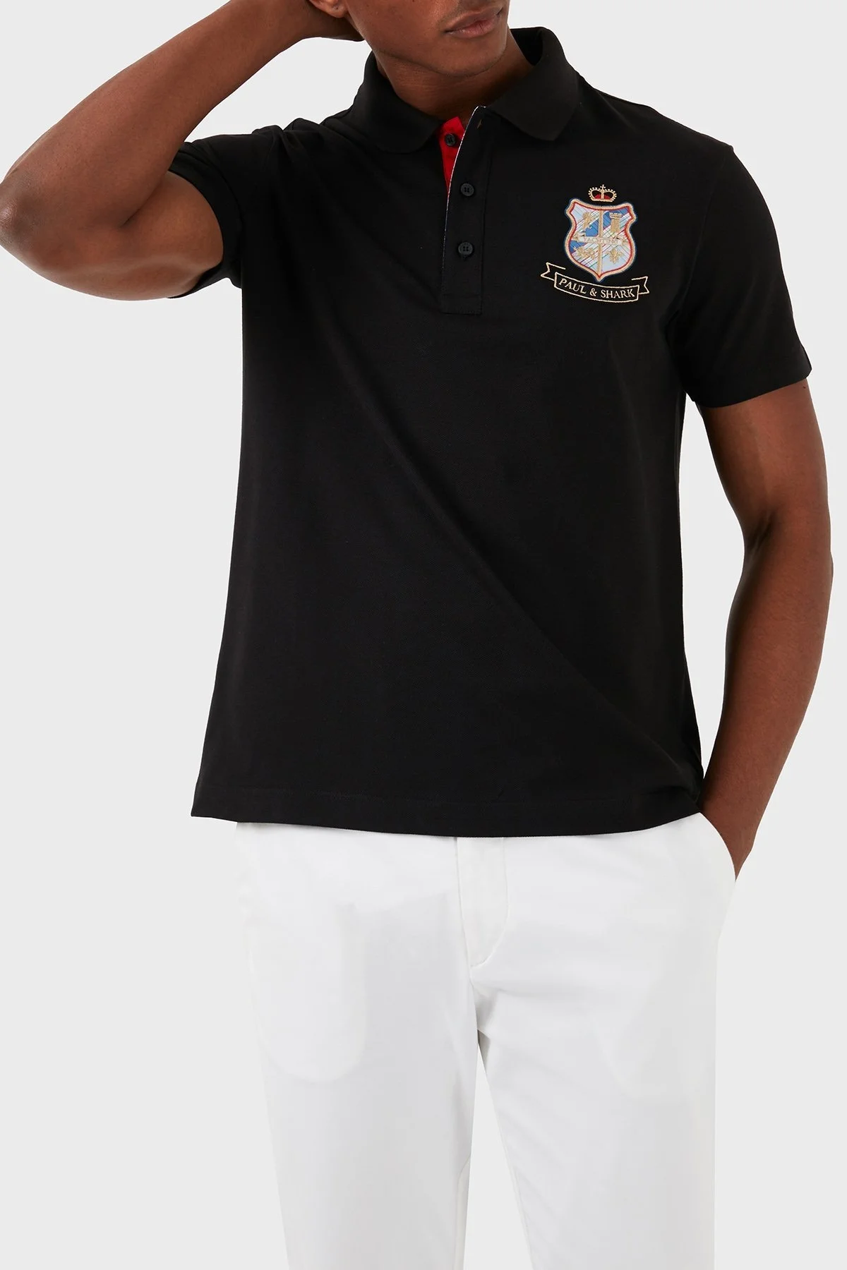 Paul & Shark Logolu % 100 Pamuk Regular Fit Erkek Polo Yaka T Shirt 23411327 011 SİYAH - 5