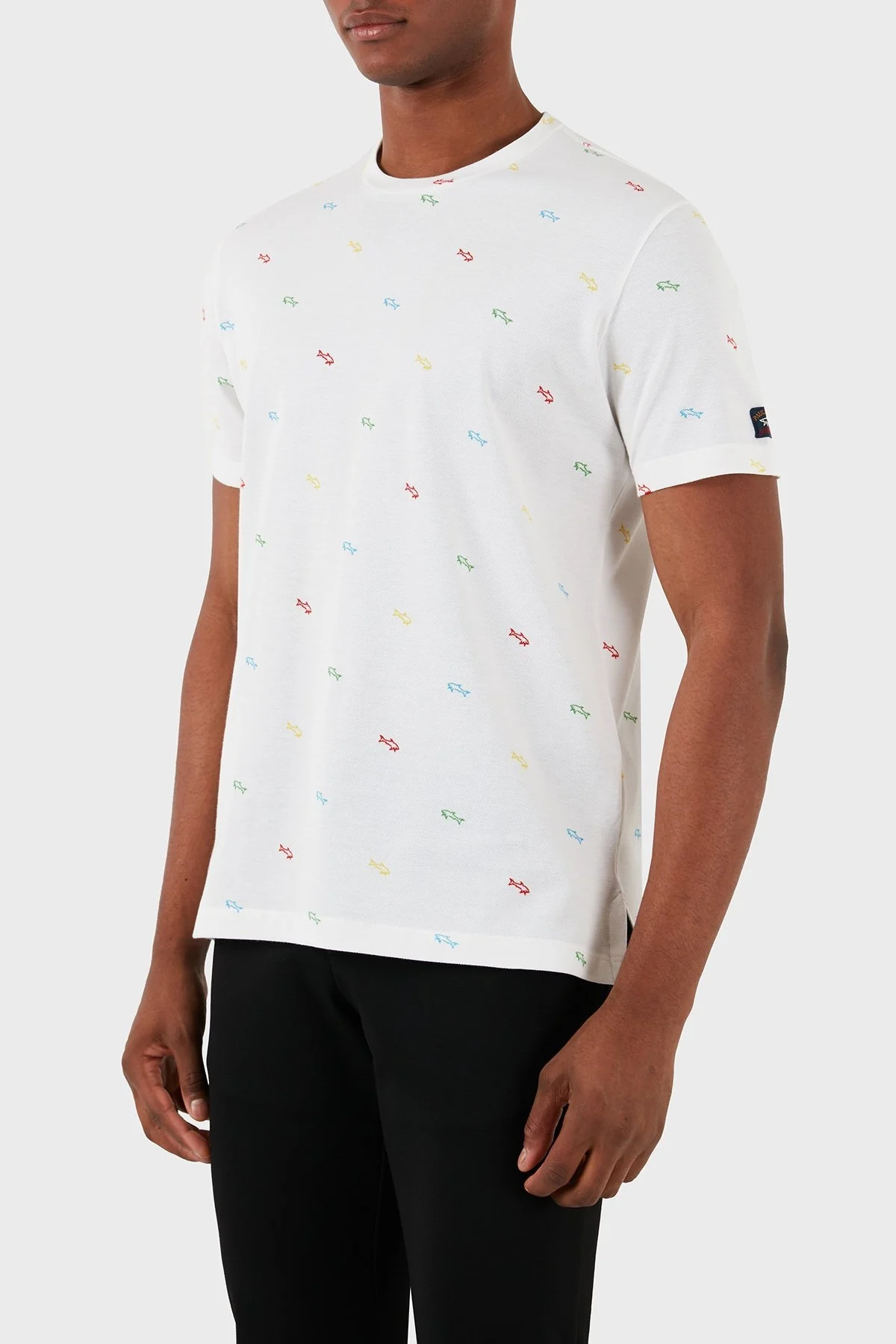 Paul & Shark Logolu Bisiklet Yaka % 100 Pamuk Regular Fit Erkek T Shirt 23411100 004 BEYAZ - 3