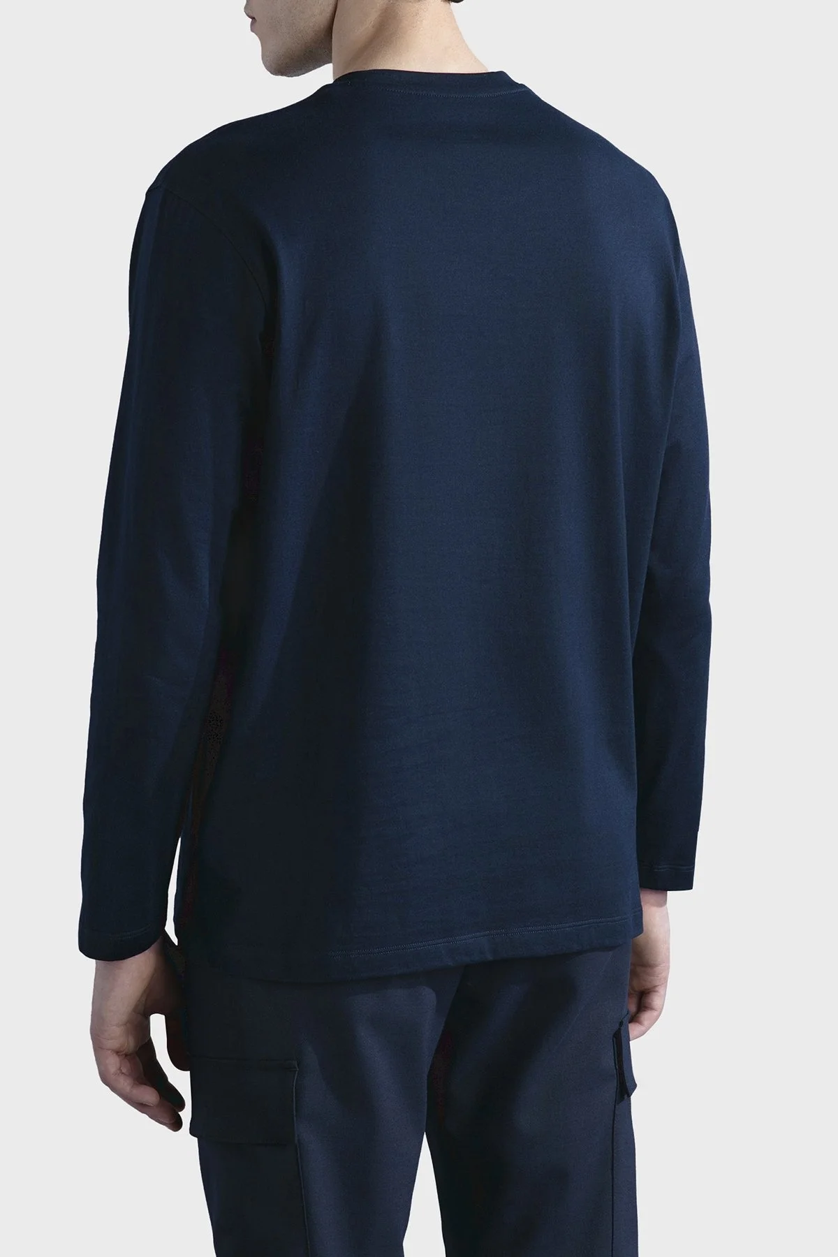 Paul & Shark Logolu Bisiklet Yaka Pamuklu Regular Fit İnce Erkek Sweat 11311612 130 LACİVERT - 3