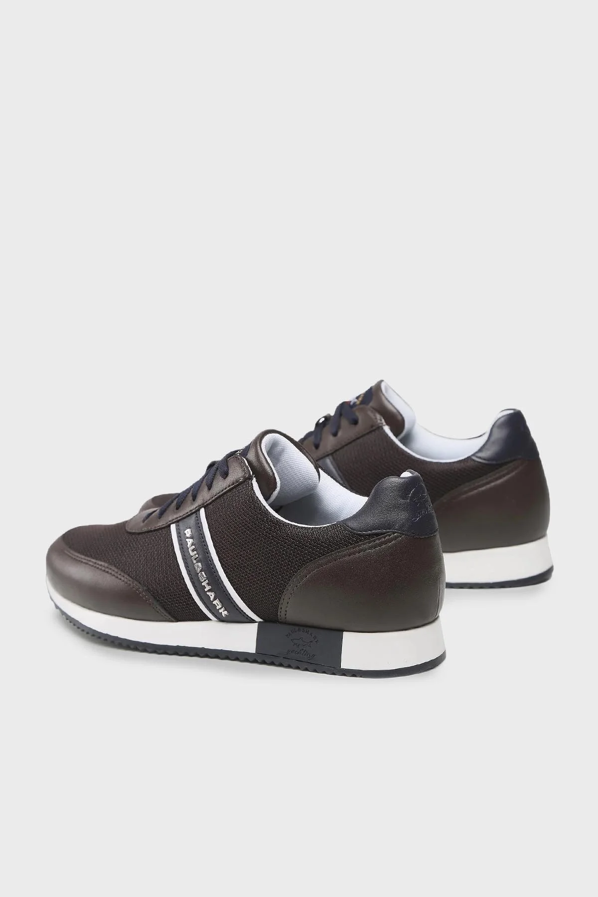 Paul & Shark Logolu Deri Sneaker Erkek Ayakkabı 12318011 492 KAHVE - 3
