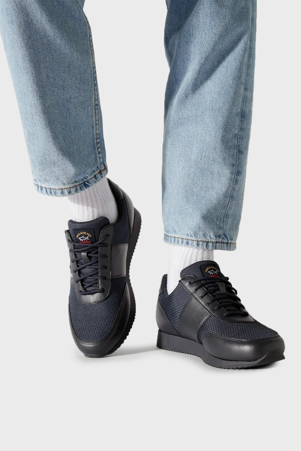 Paul & Shark Logolu Deri Sneaker Erkek Ayakkabı 12318019 013 LACİVERT - 2